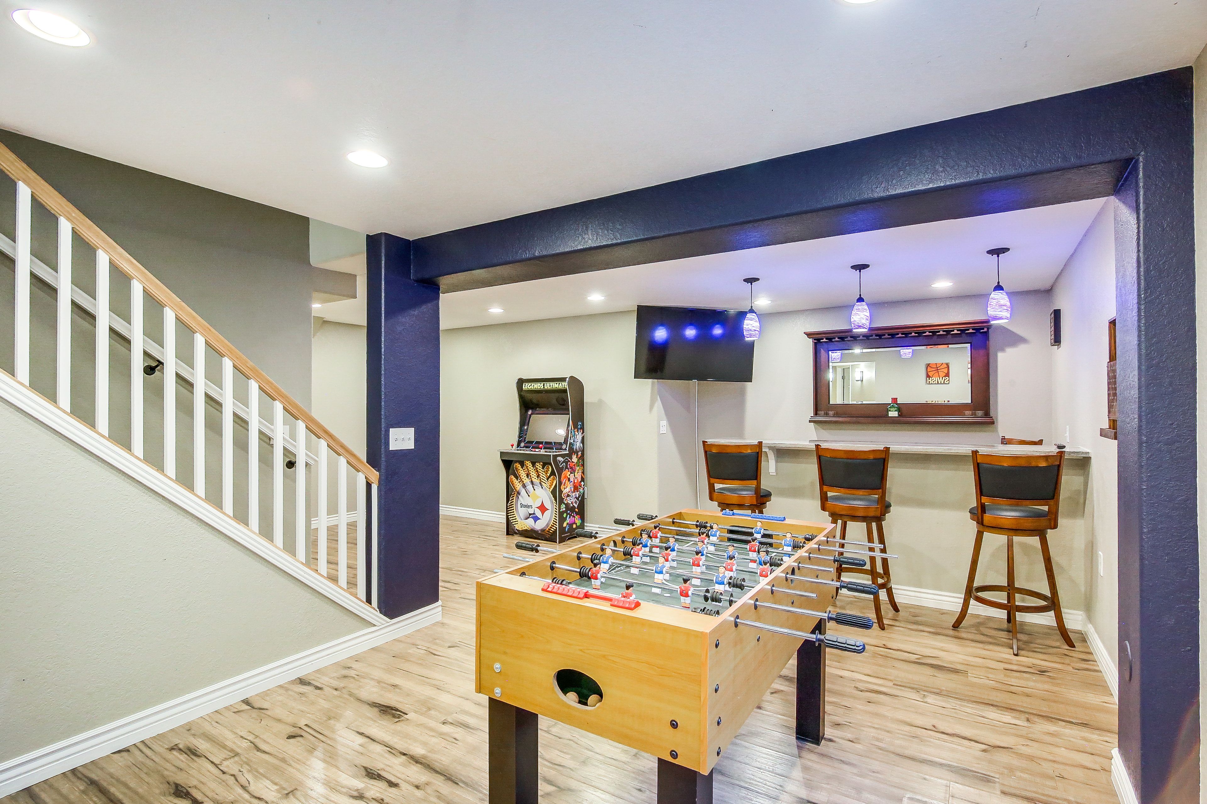 Game Room | Smart TV | Foosball Table | Arcade Machine