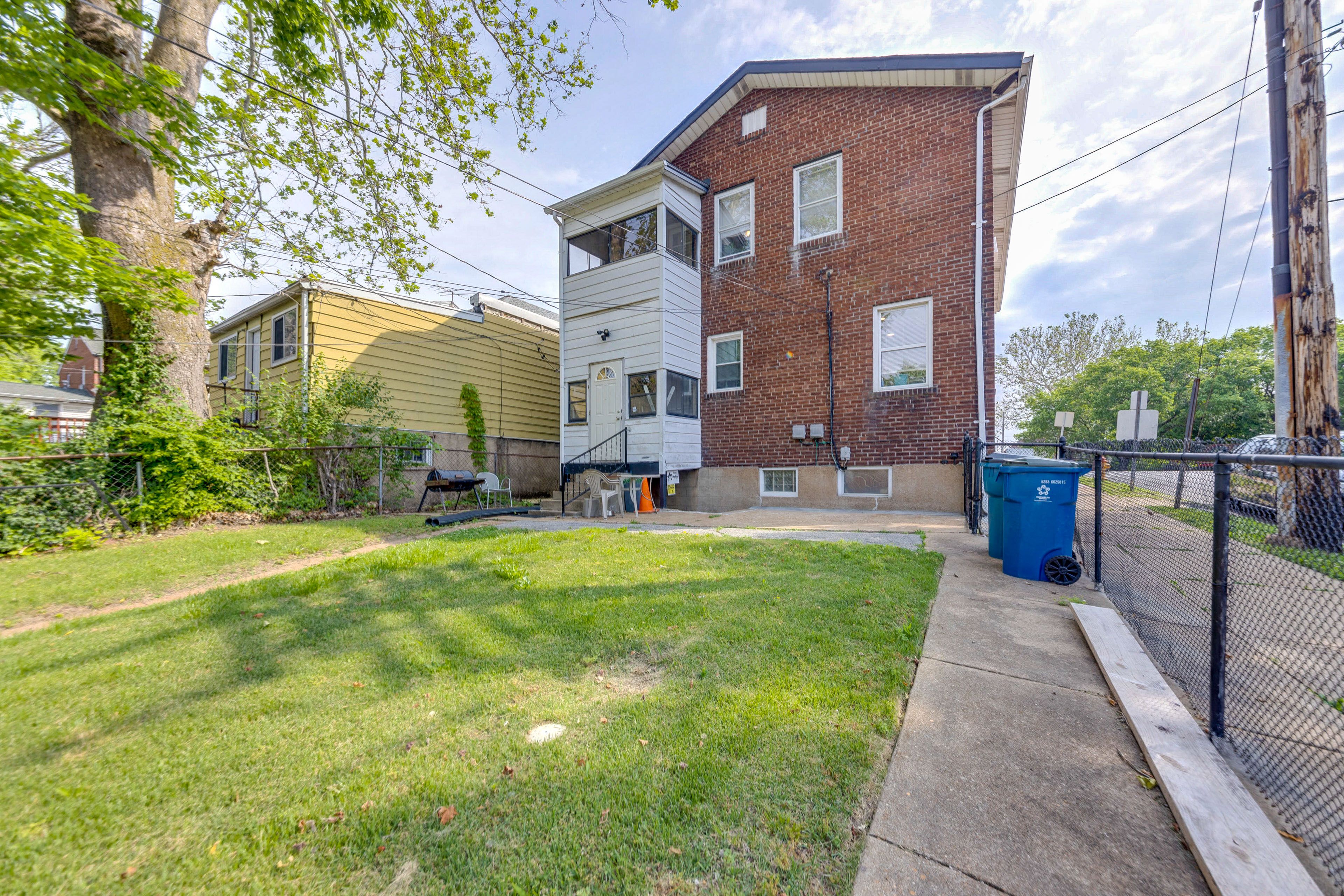 Apartment Exterior | Furnished Patio | Dining Area | Charcoal Grill | Backyard