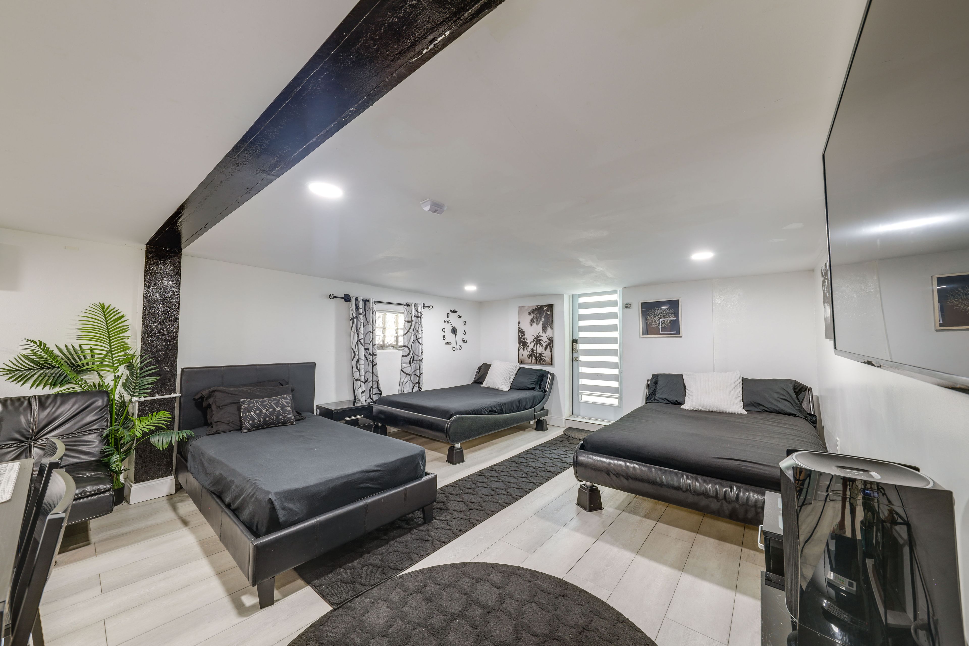 Studio | 3 Full Beds | Full Sleeper Sofa | Linens Provided