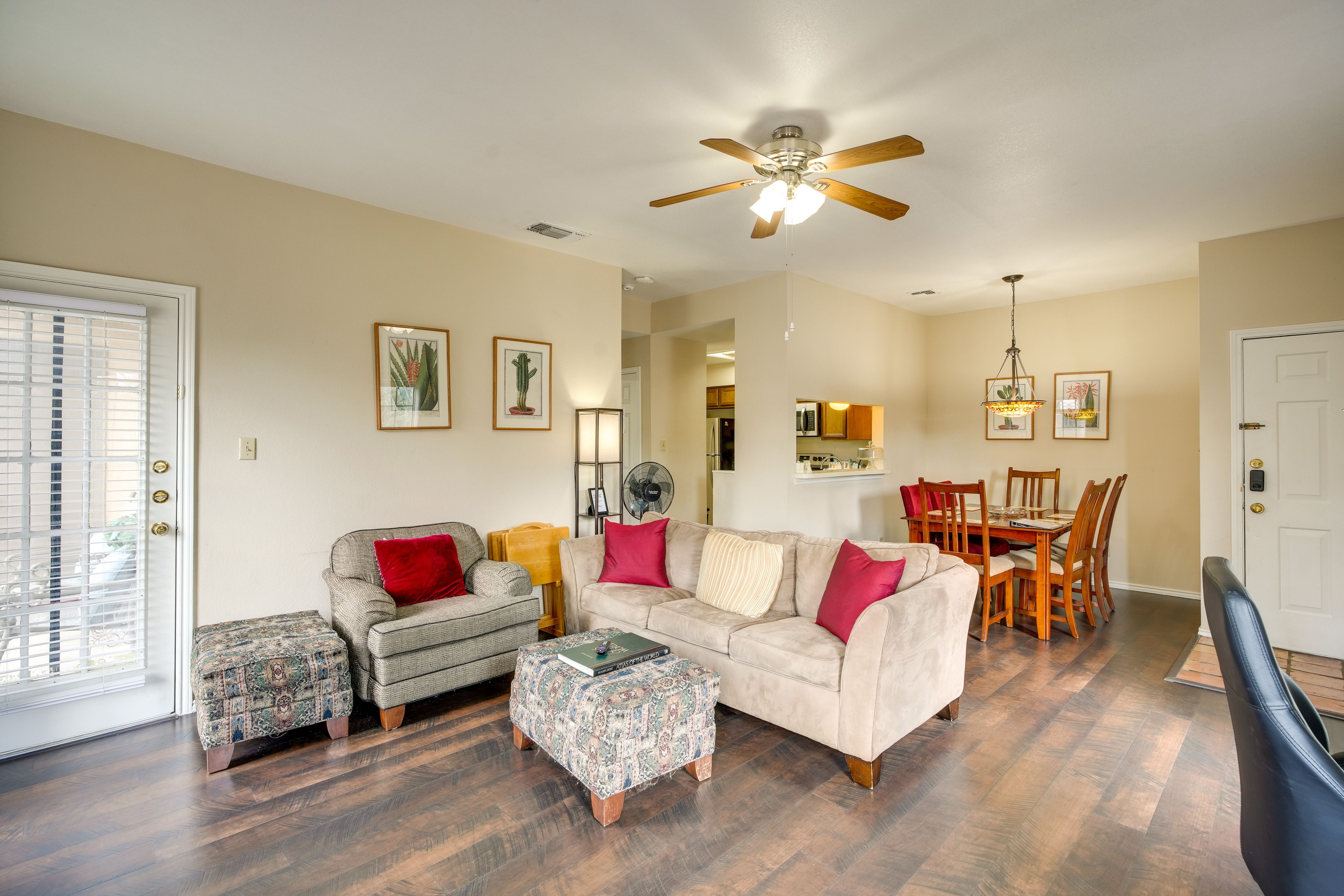 Living Area | Fireplace | Desk Workspace | Full Sleeper Sofa