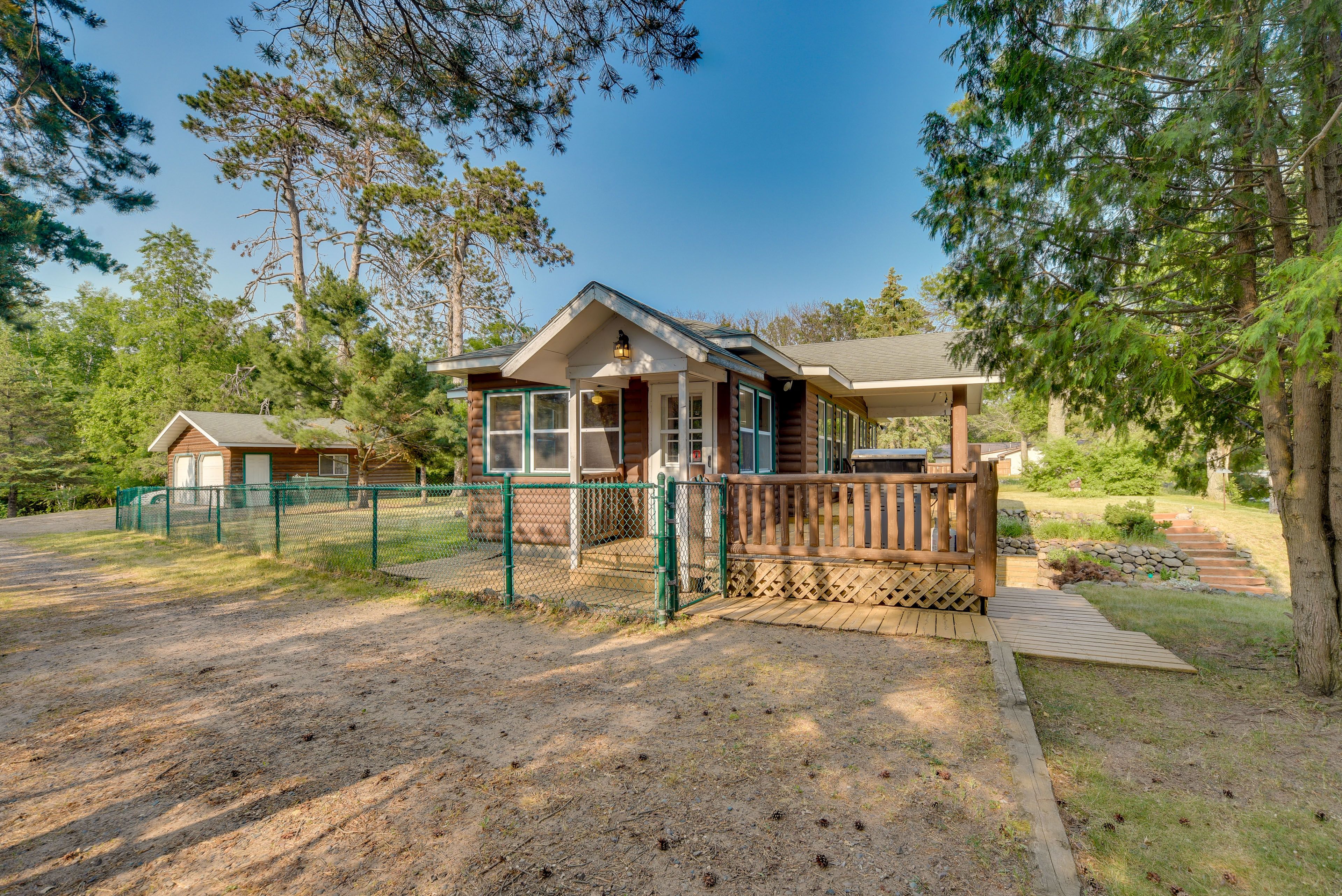 Exterior | Partially Fenced-In Yard