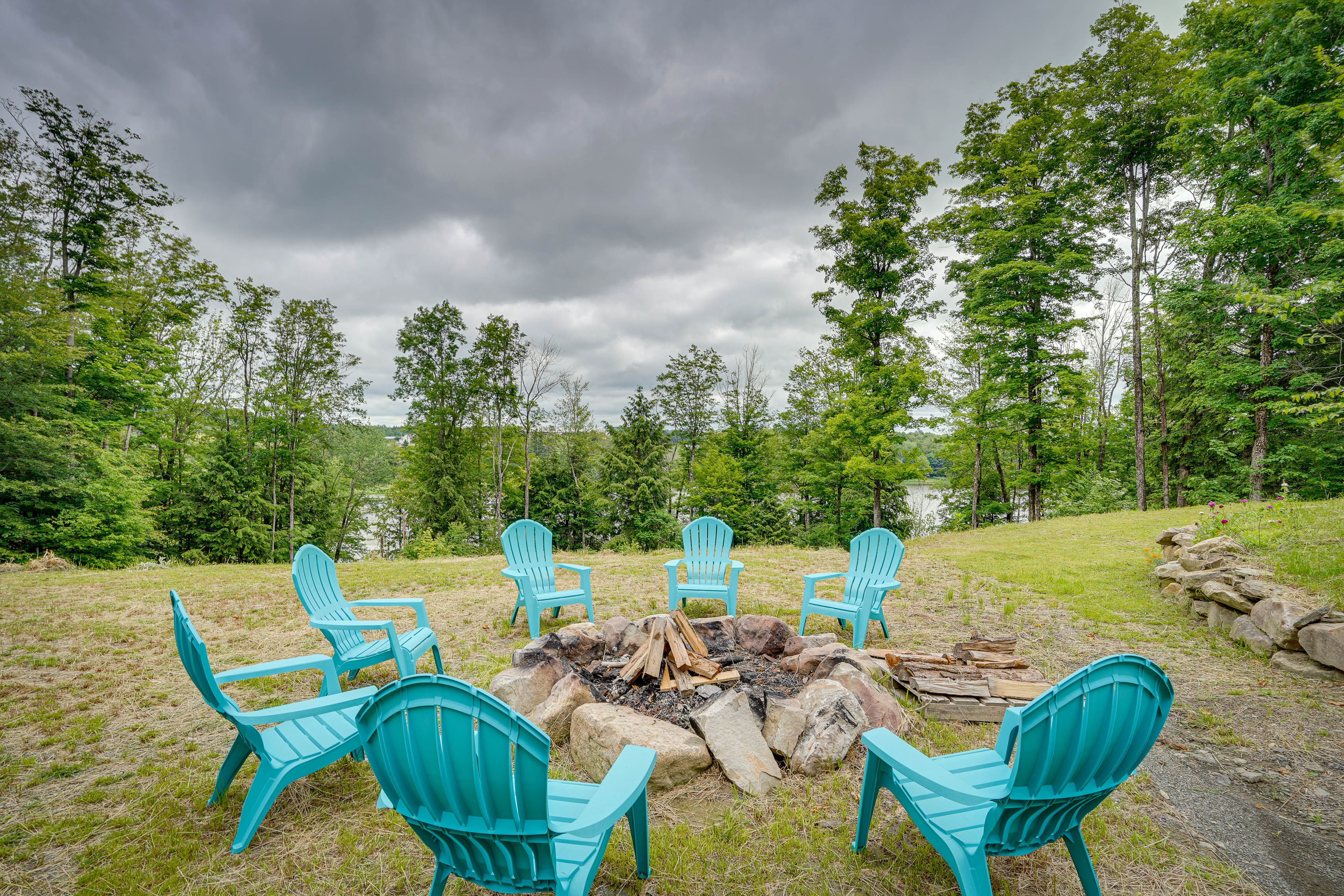 Cabin Exterior | Fire Pit | Dean Pond On-Site
