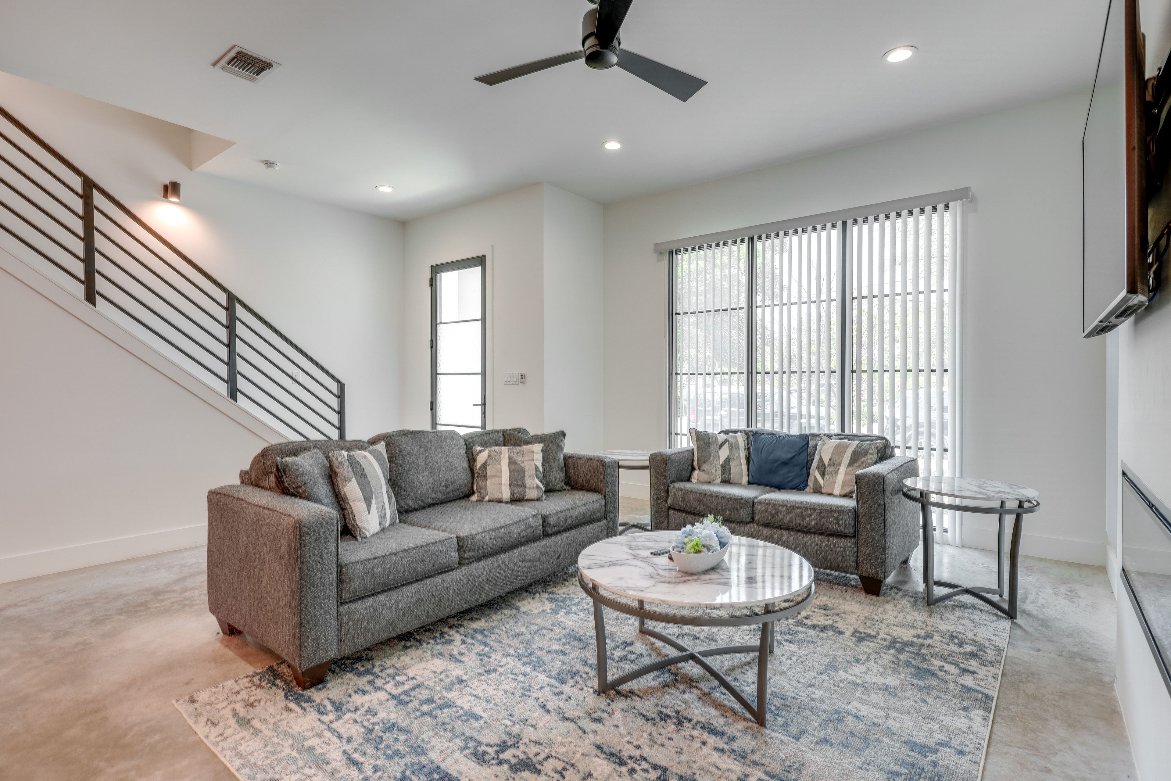 Living Room | Sleeper Sofa | Electric Fireplace | Smart TV