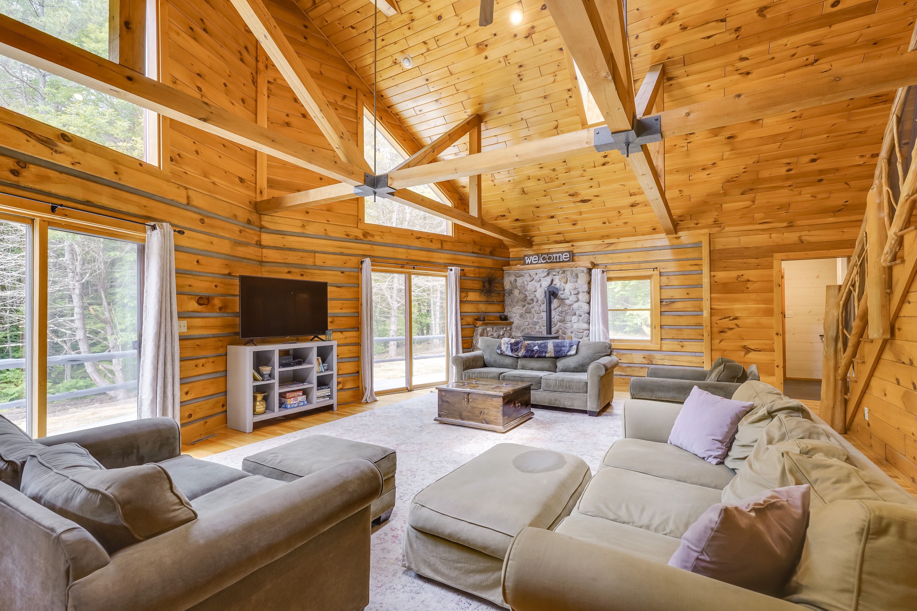 Living Room | Sleeper Sofa | Wood-Burning Stove | TV w/ Cable/Satellite