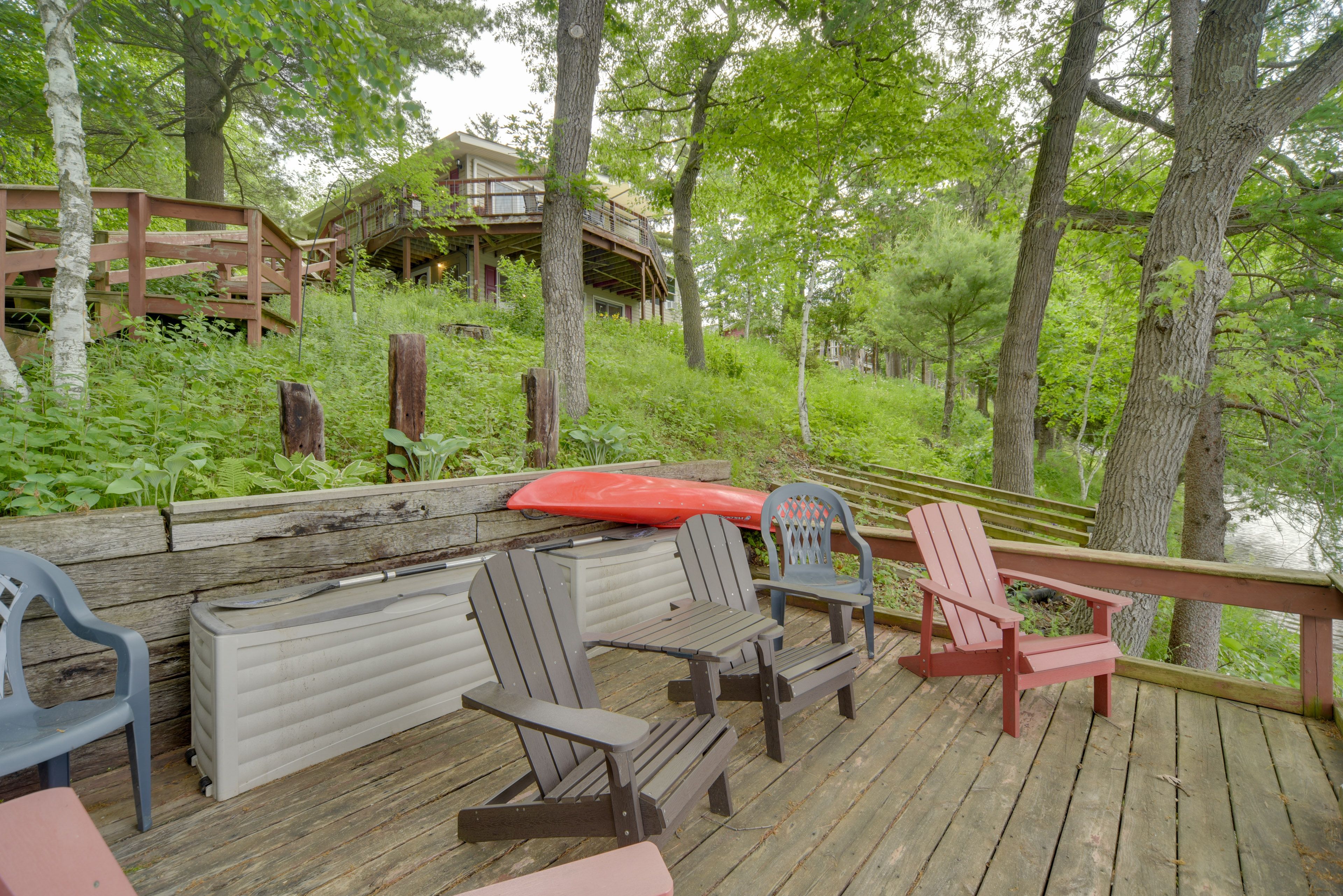 Cabin Exterior | Additional Furnished Deck | Lake Views
