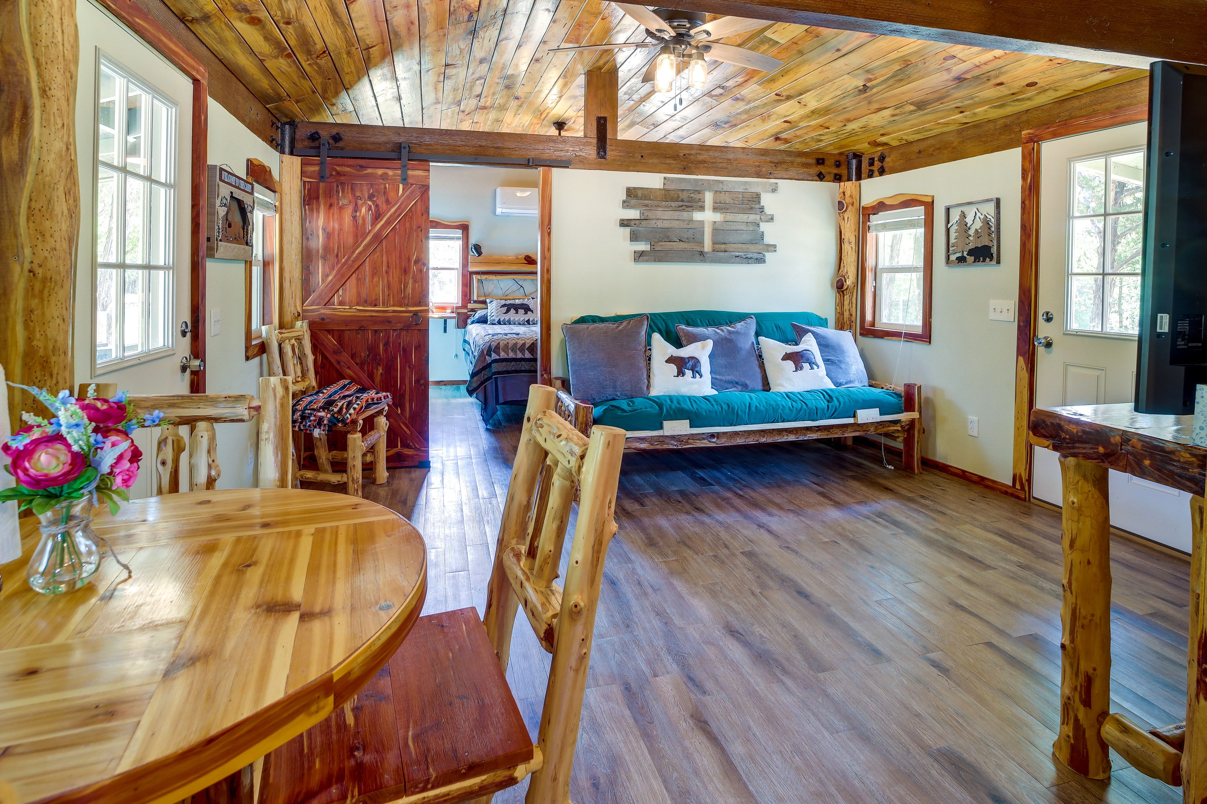 Tuskahoma Vacation Rental | 1BR | 1BA | 550 Sq Ft | Small Step for Entry