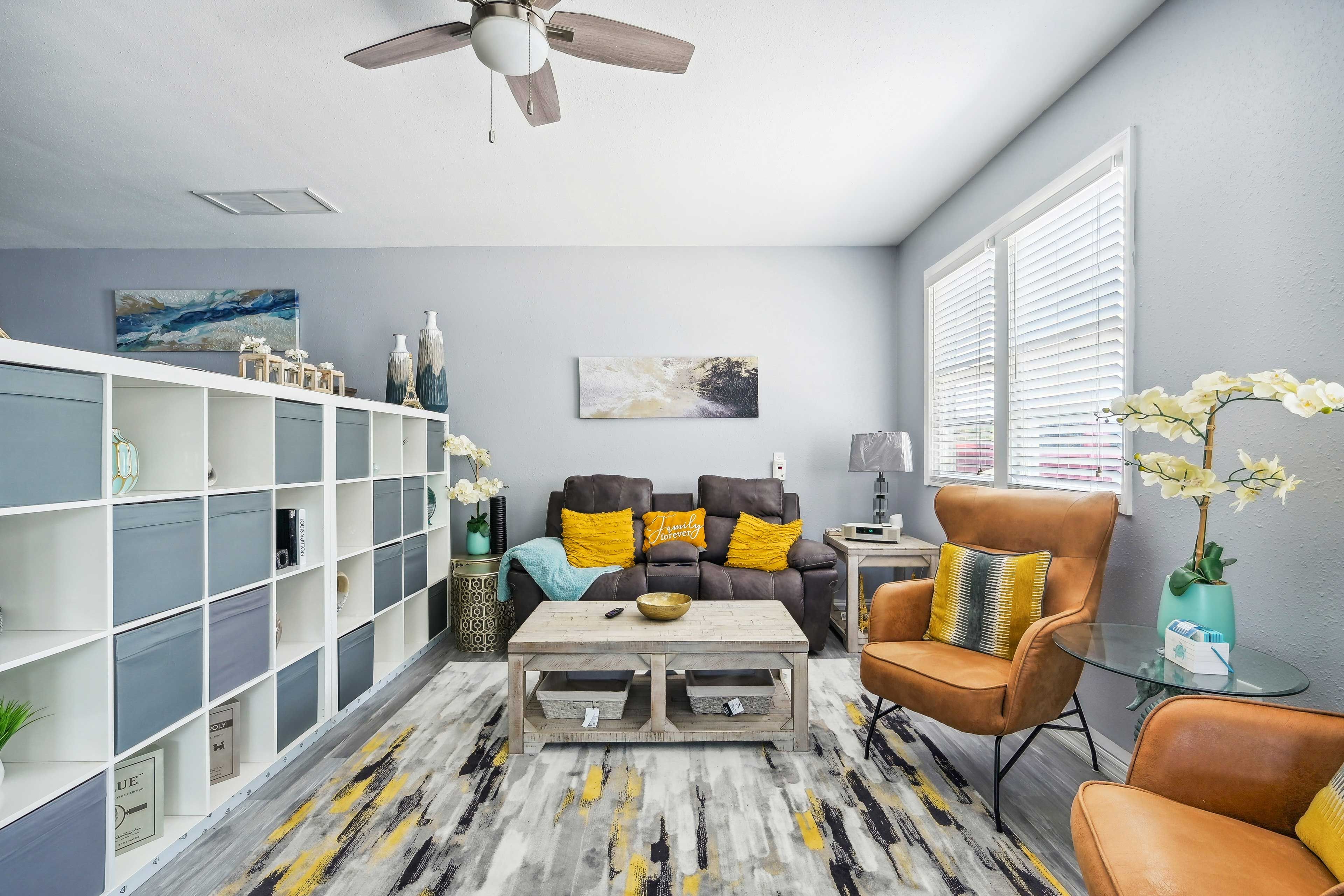 Studio | Living Area | Desk Workspace | Smart TV | Electric Fireplace