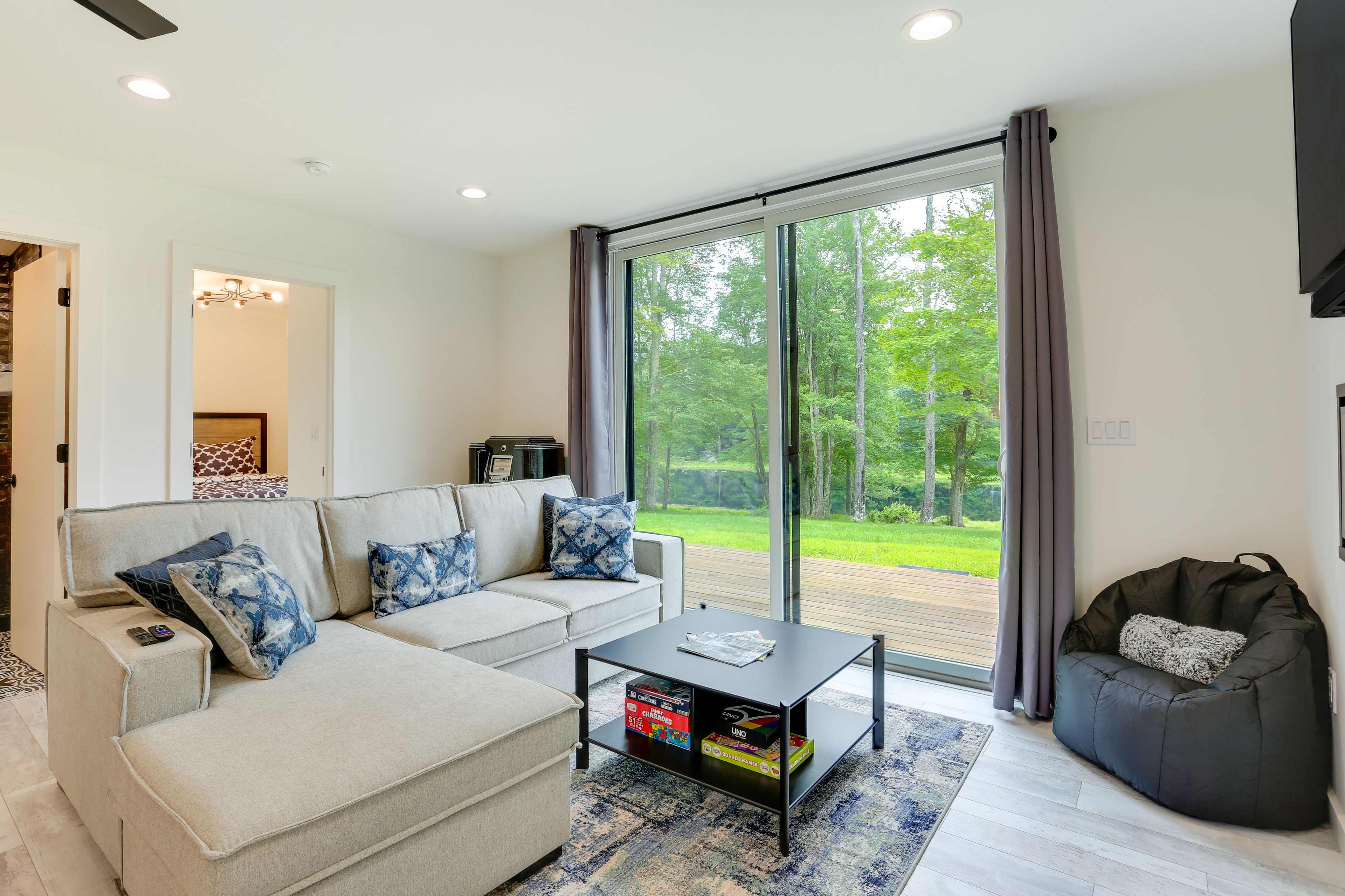 Living Room | Full Sleeper Sofa | Smart TV | Electric Fireplace | Stereo