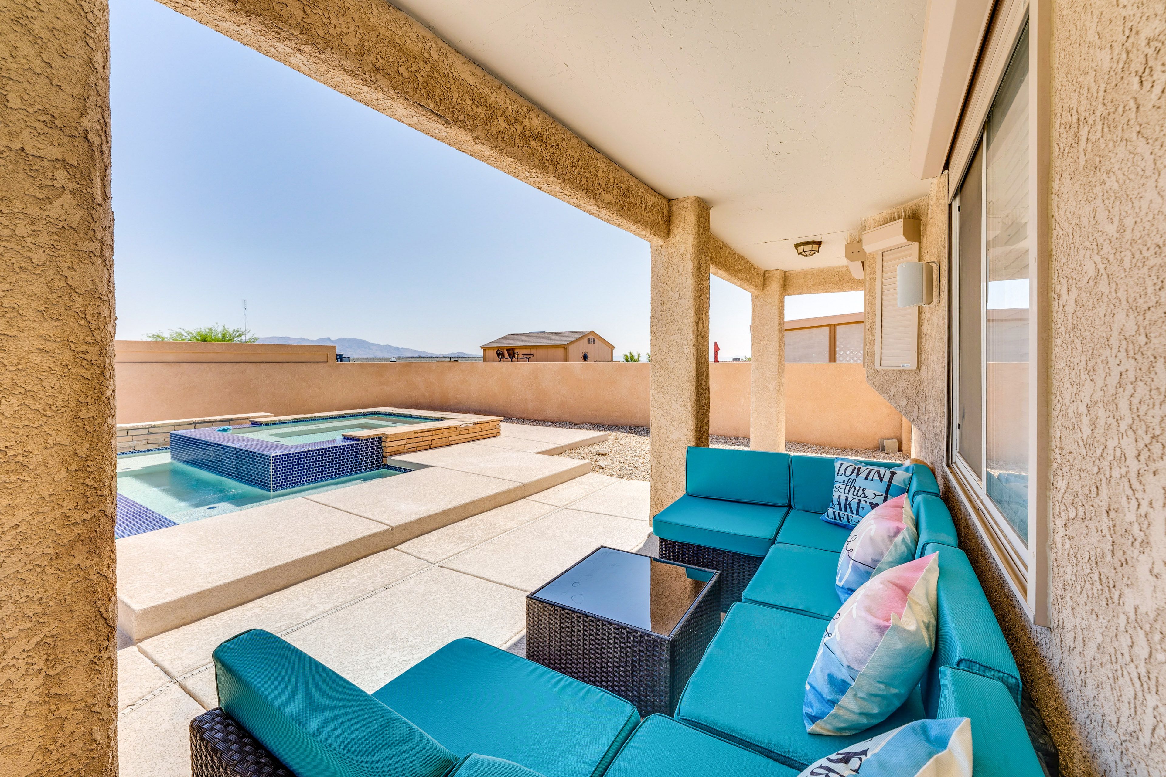 Covered Patio | Outdoor Dining Area | Gas Grill | Private Pool (Not Heated)