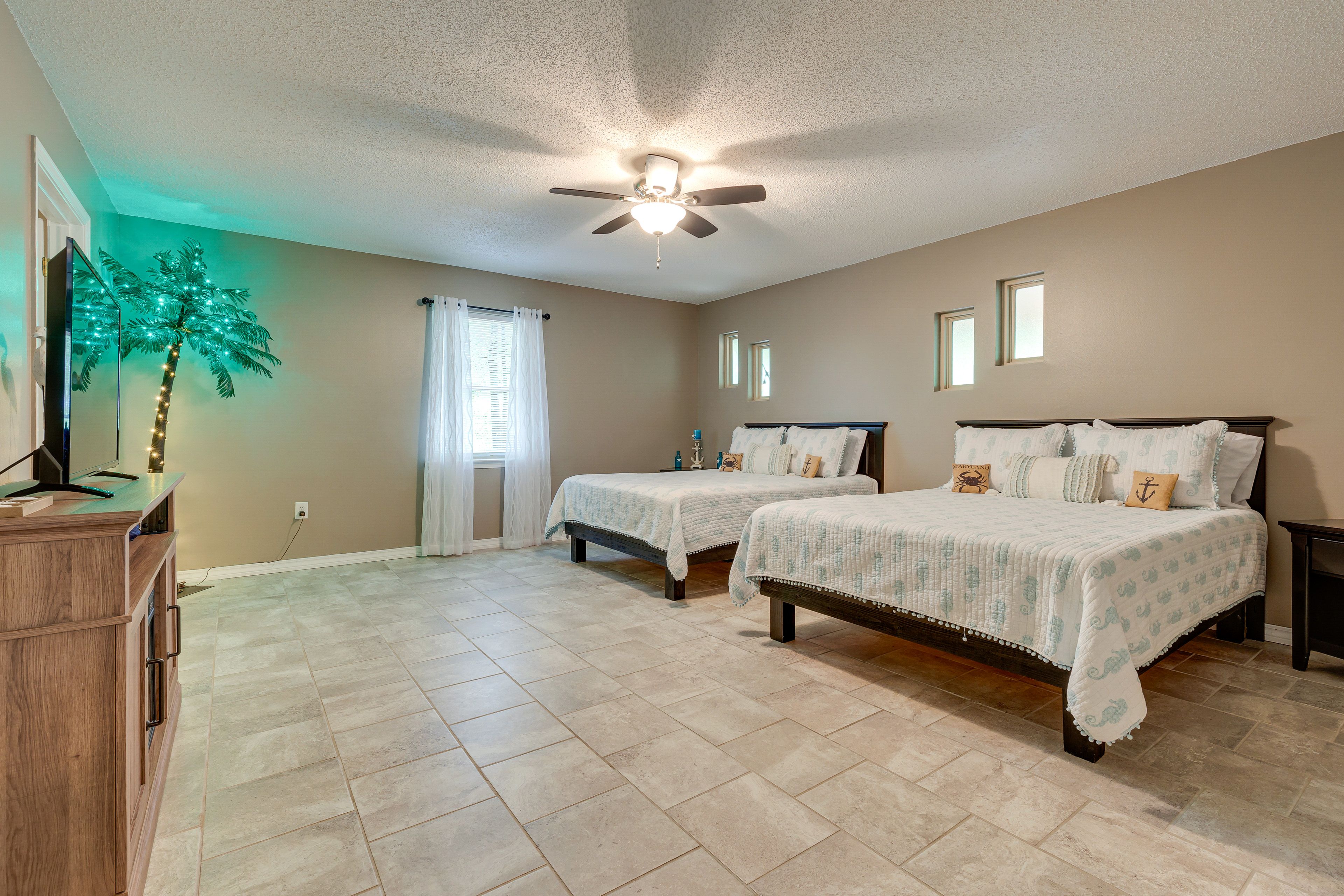 Bedroom 1 | Main Level | 2 Queen Beds | Linens Provided | Smart TV