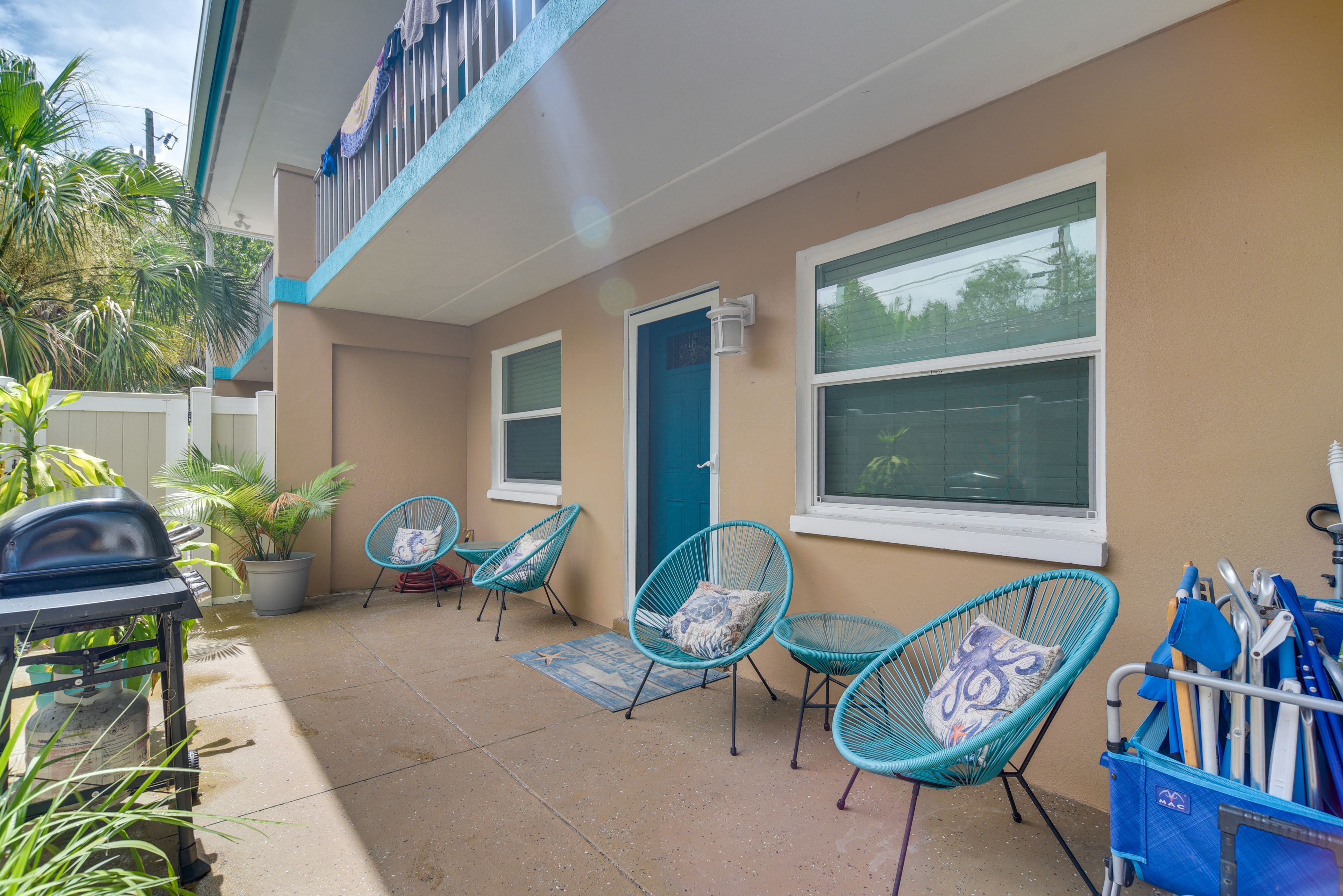 Patio | Single-Story Unit | Pet Friendly w/ Fee