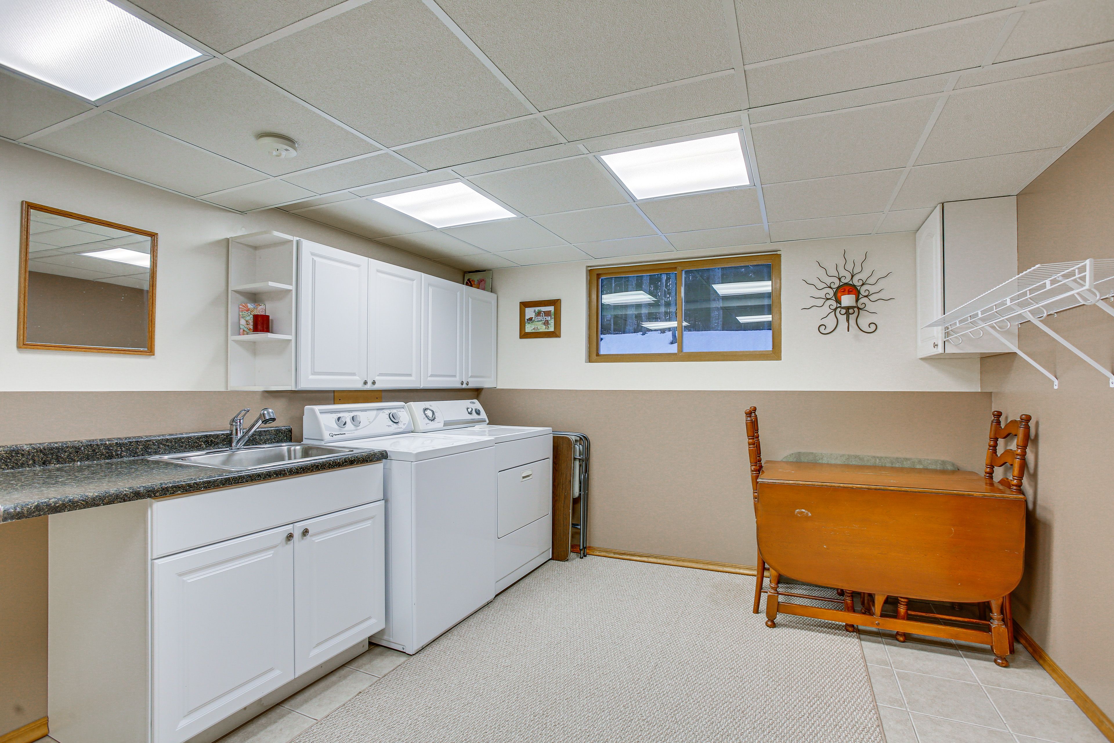 Laundry Area | Basement | Washer/Dryer | Hangers | Trash Bags/Paper Towels