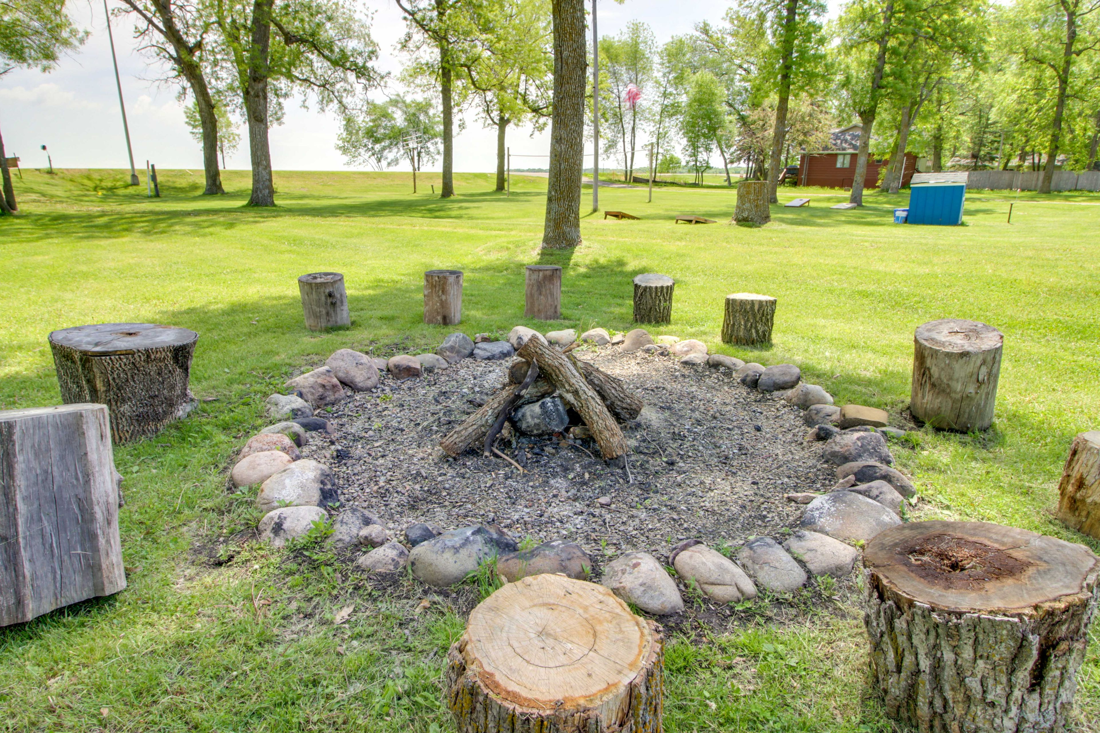 Shared Wood-Burning Fire Pit | Pets Welcome w/ Fee | Spacious Yard