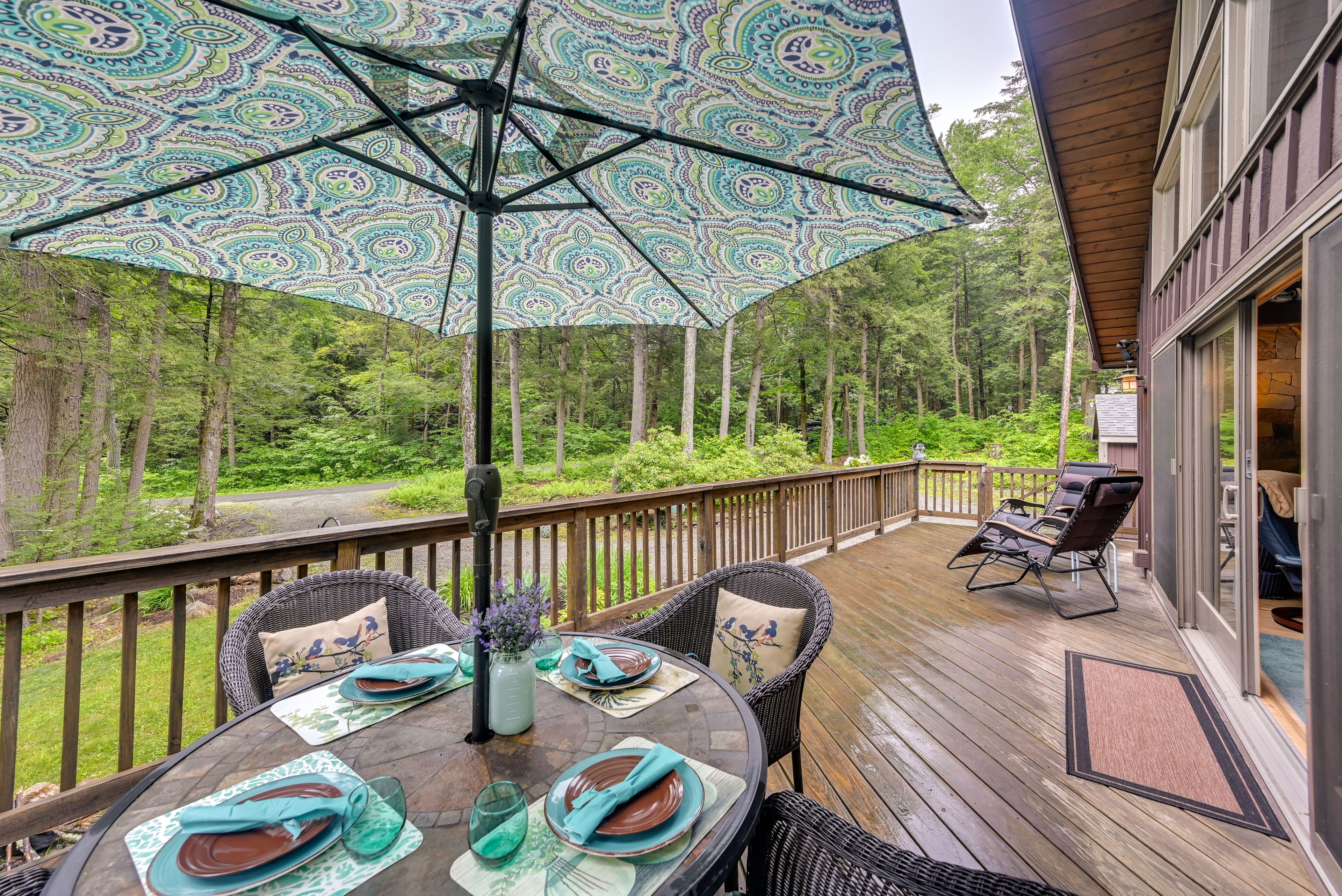 Deck | 2-Story Cabin | Pet Friendly w/ Fee
