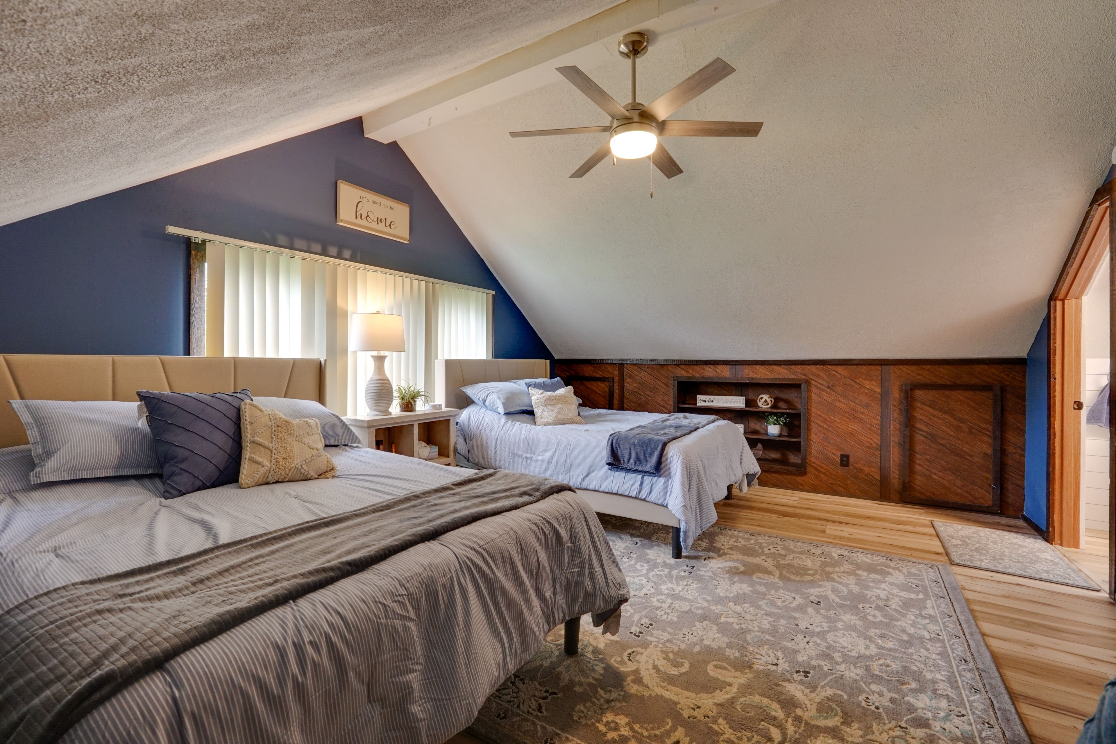 Bedroom 1 | 2 Queen Beds | 2nd Floor | Linens Provided | En-Suite Bathroom