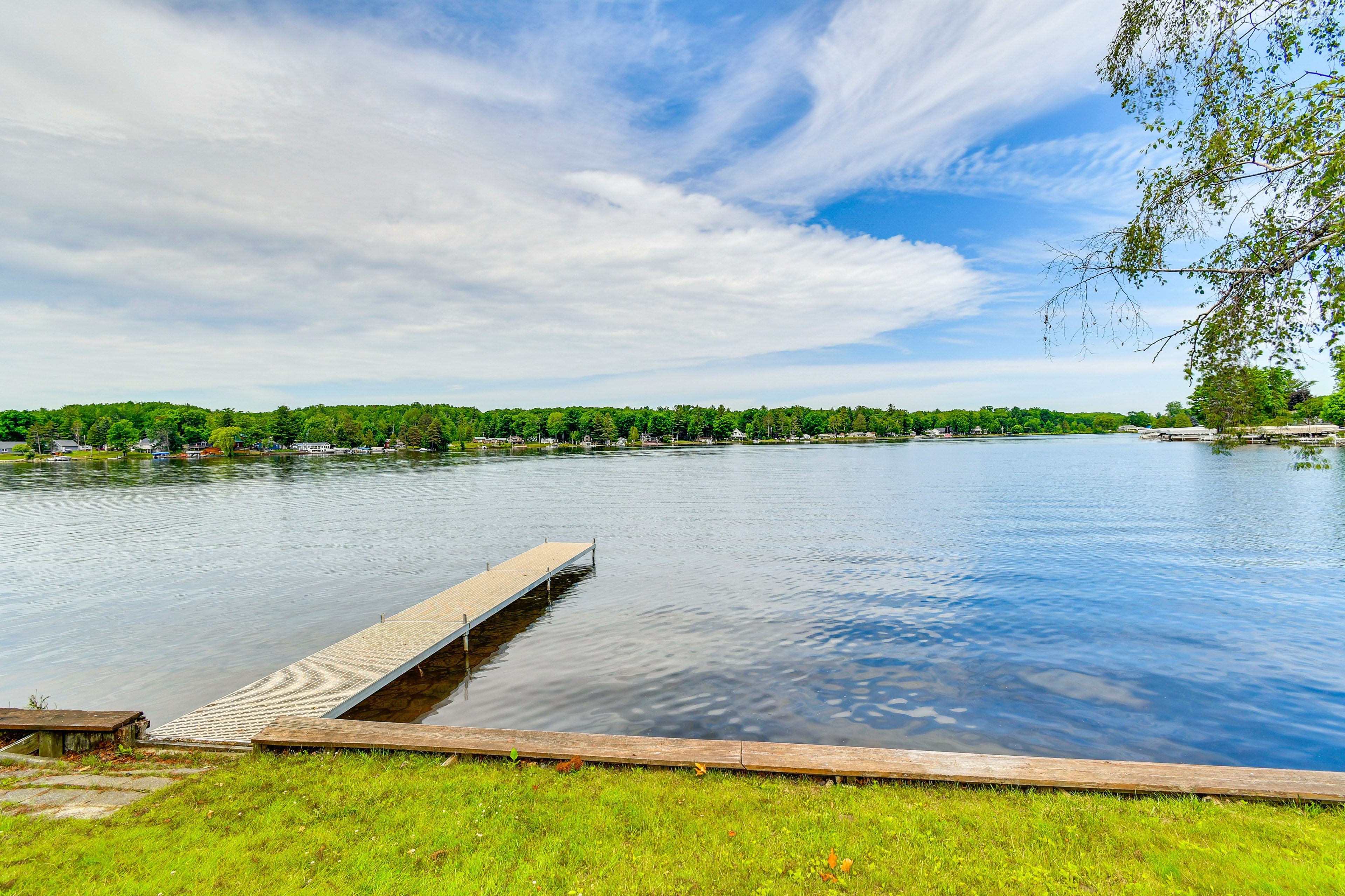 Cottage Exterior | Private Boat Dock | Lake Access On-Site