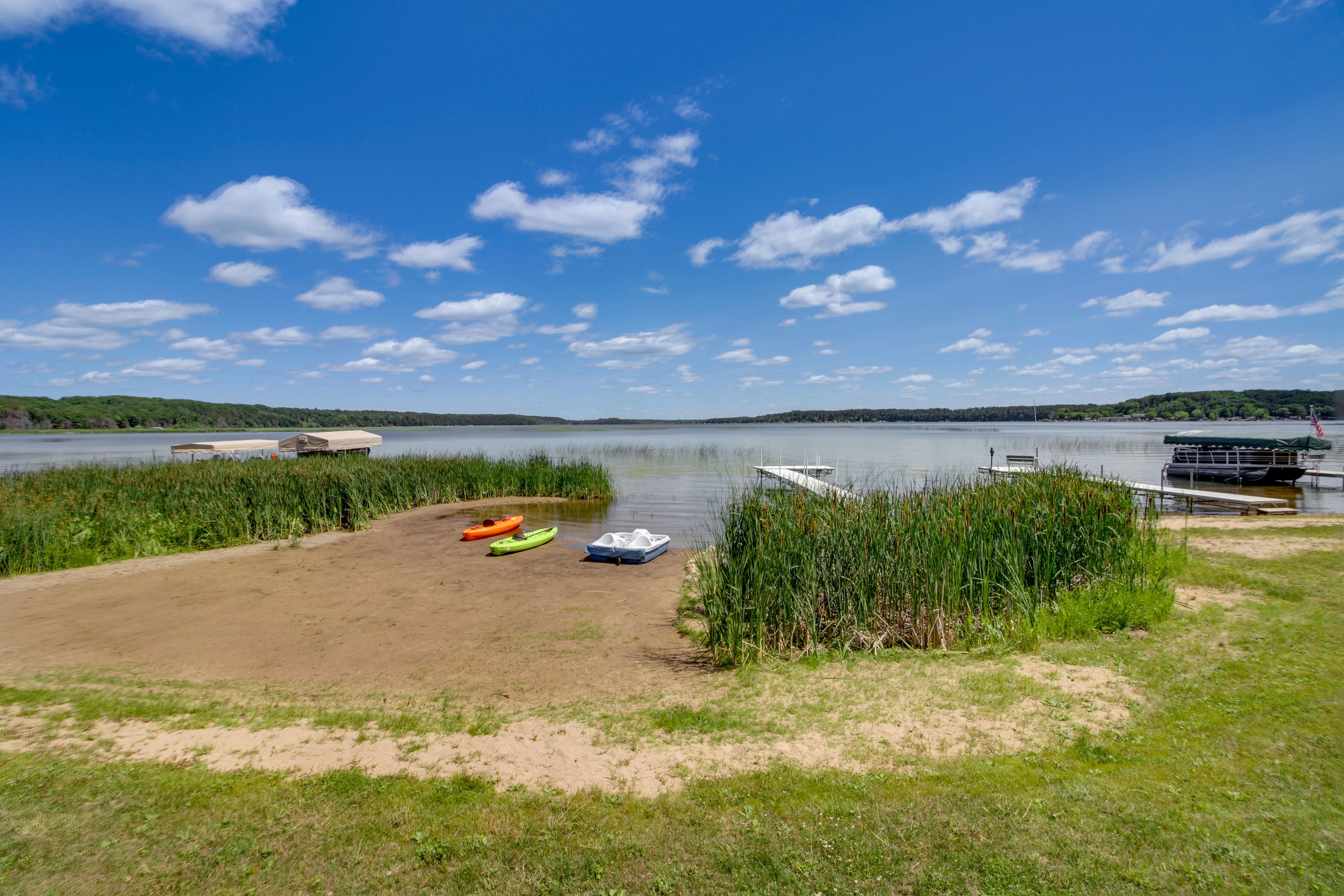 Cabin Exterior | Private Beach | Lake Access