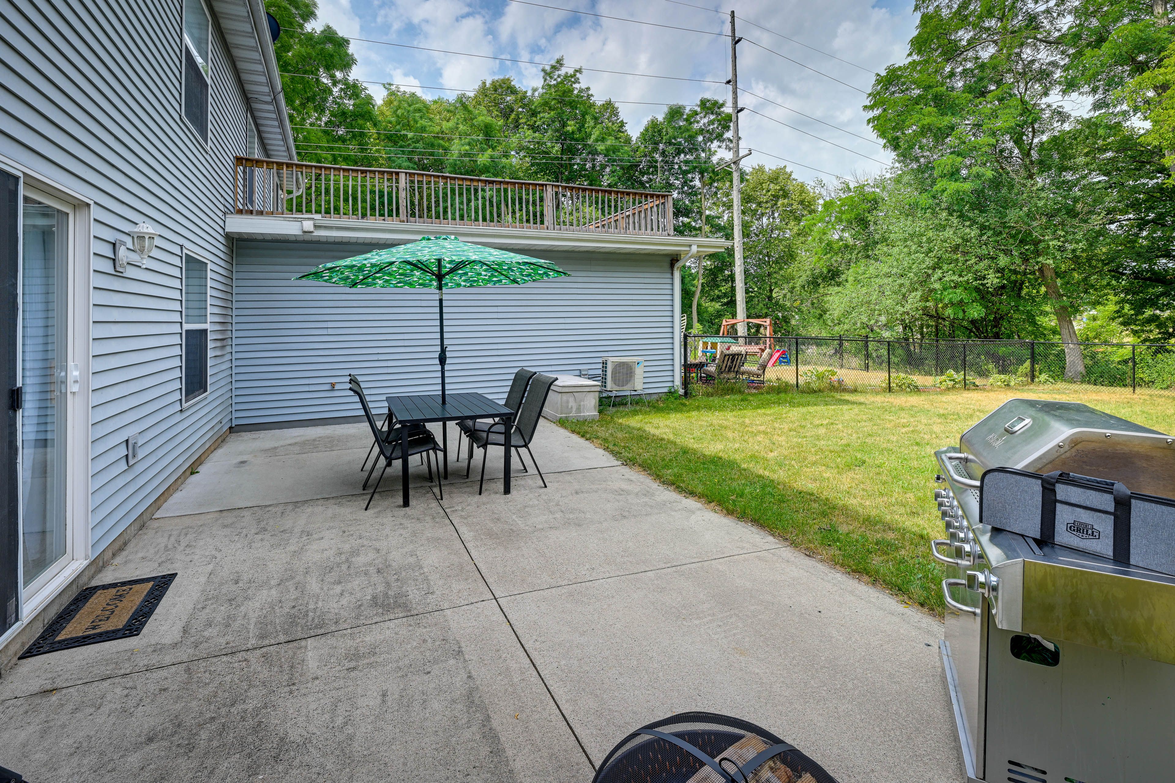 Townhome Exterior | Furnished Patio | Dining Area | Gas Grill | Fire Pit