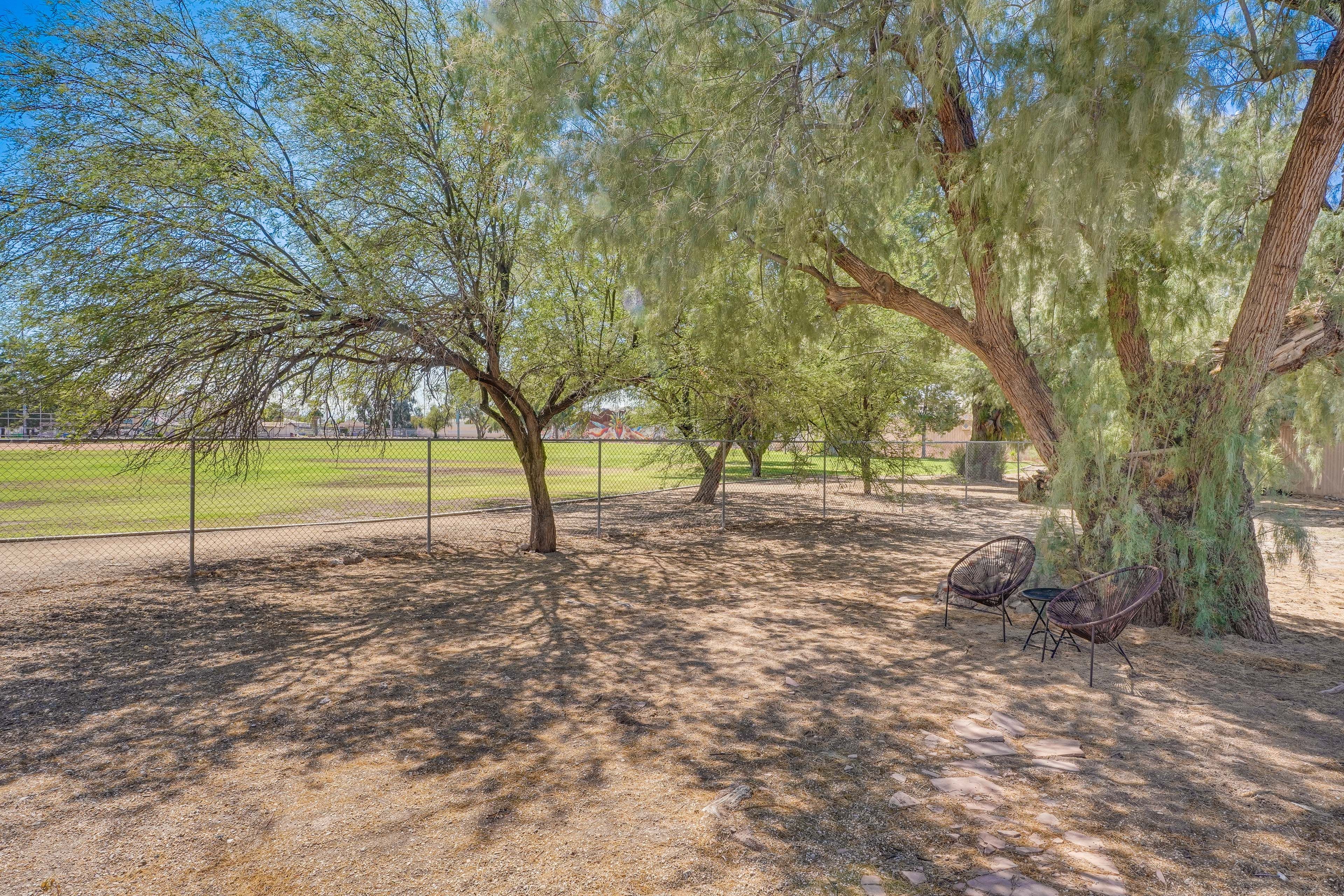 Private Yard | Park Views