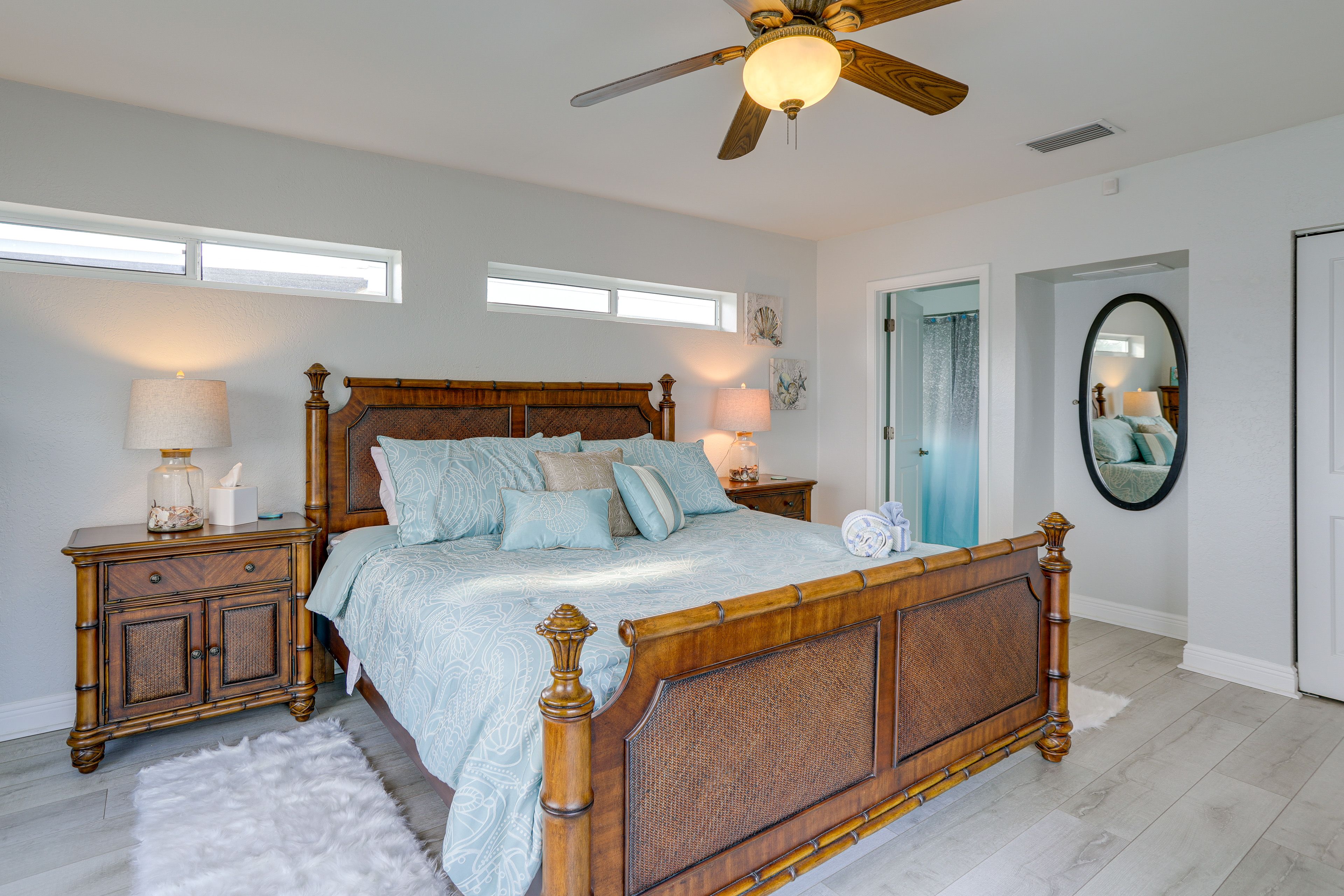 Bedroom 1 | King Bed | Treadmill | Linens Provided | En-Suite Bathroom