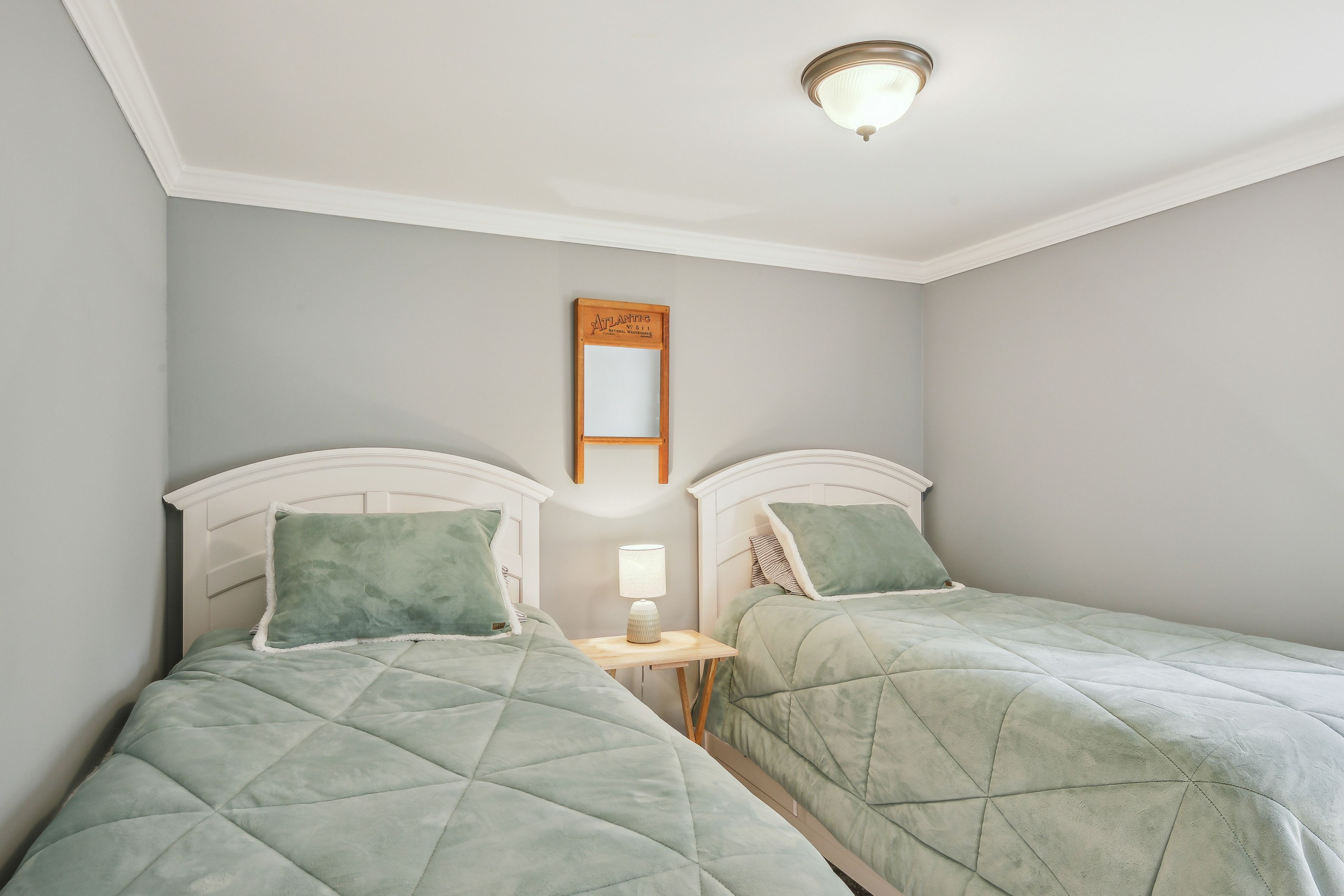 Bedroom 2 | 2 Twin Beds | Hangers