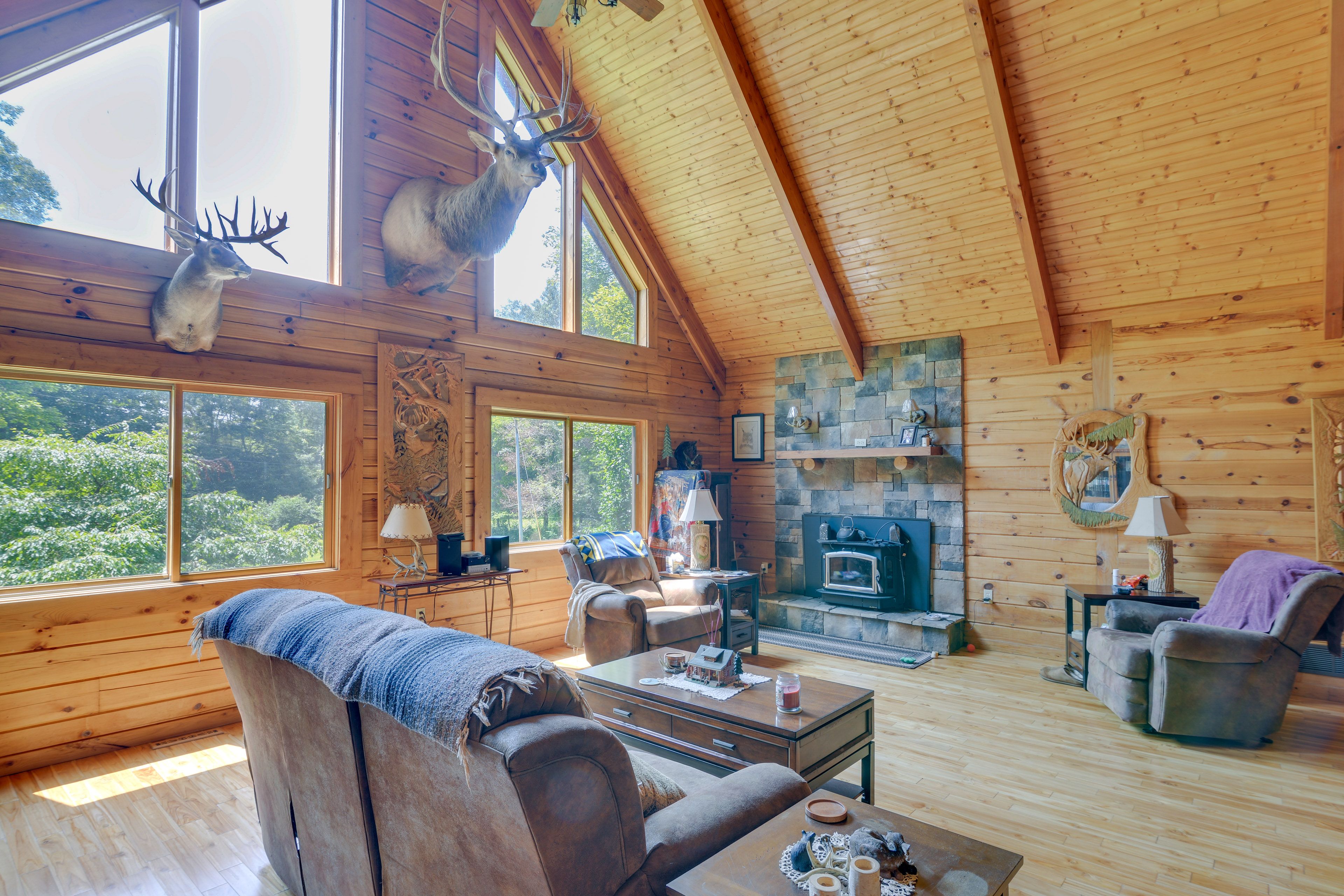 Living Room | Wood-Burning Stove | Recliner Chairs