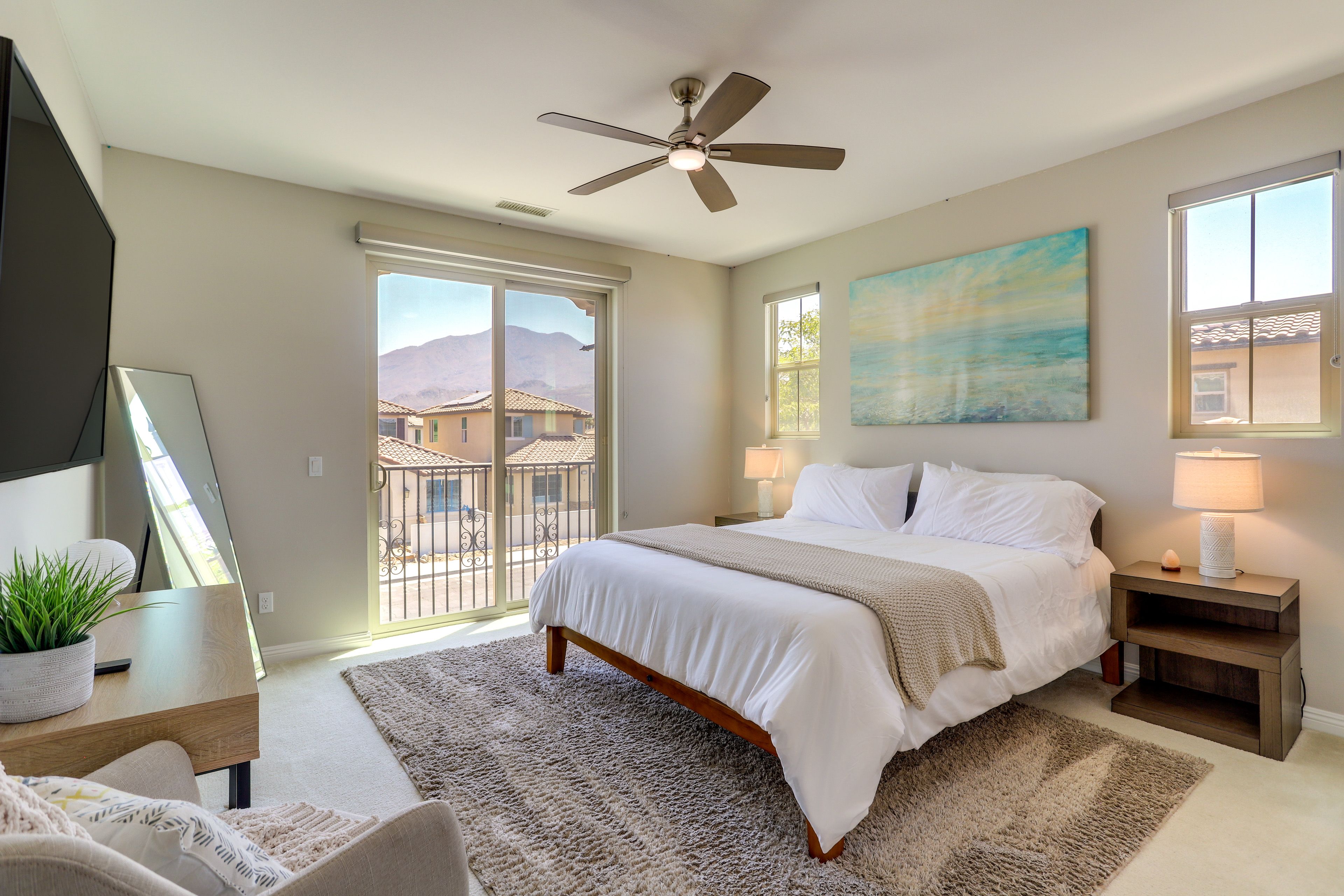 Bedroom 2 | California King Bed | 2nd Floor | Stairs Required | 55" Smart TV