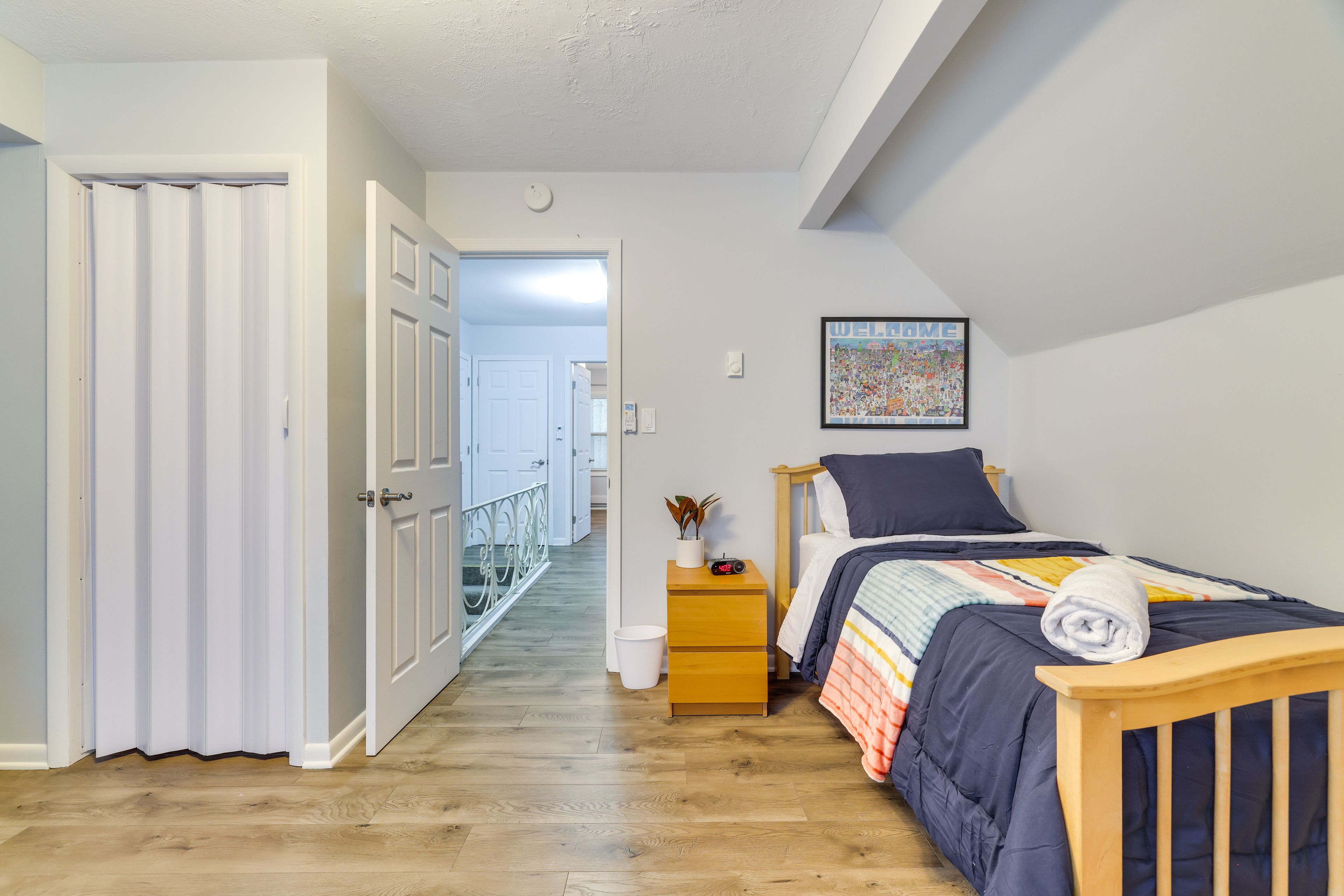 Bedroom 4 | 2nd Floor | 2 Twin Beds | Mini-Split A/C Unit