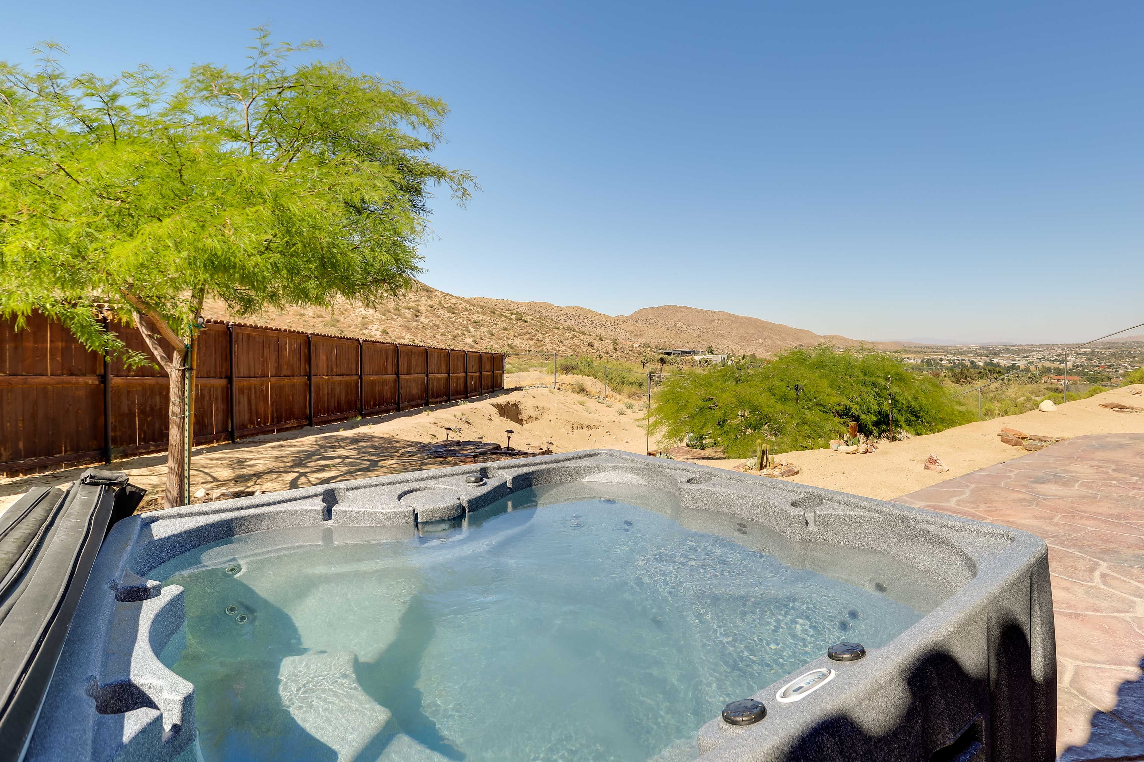 Patio | Private Hot Tub | Mountain View