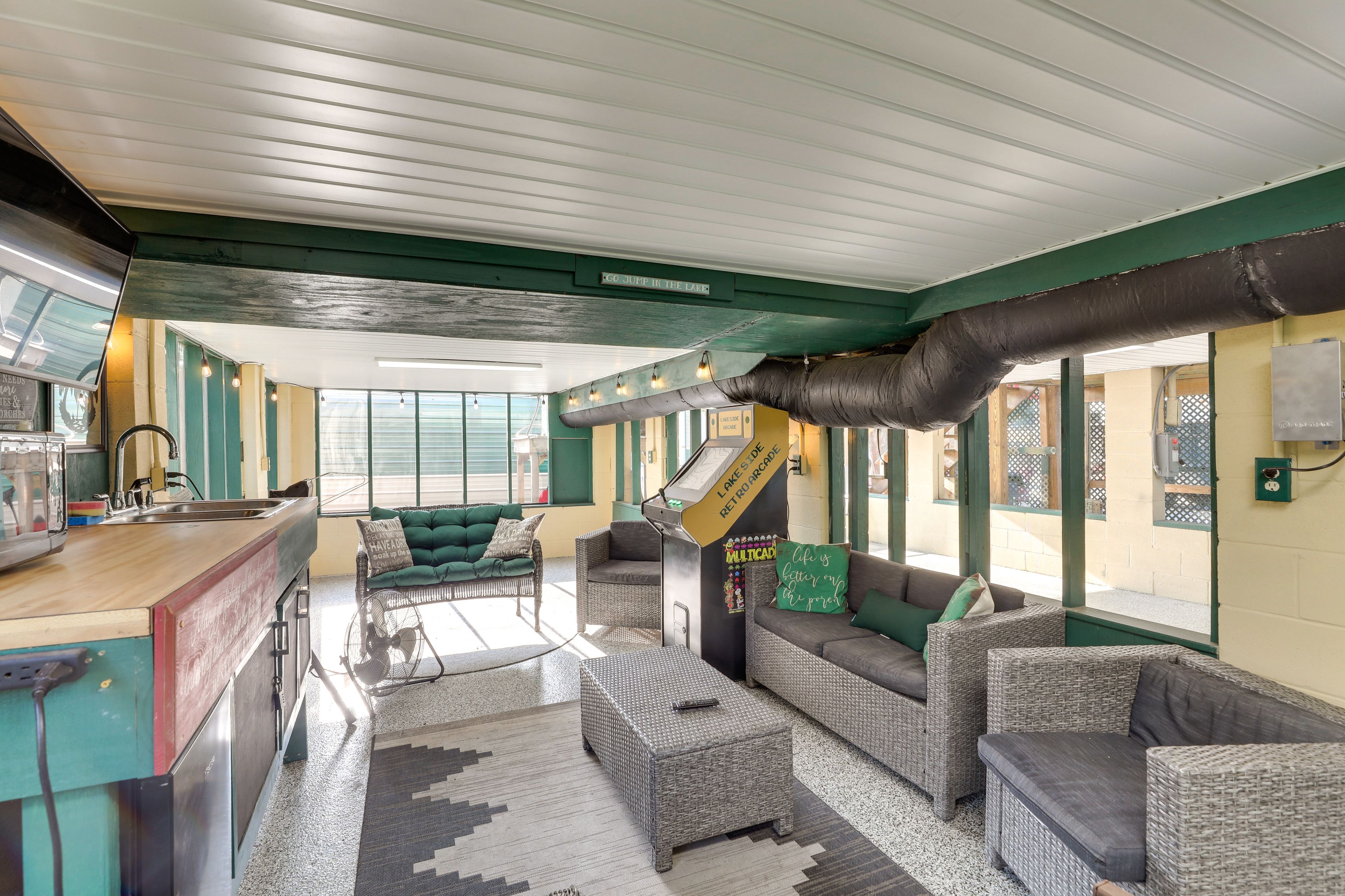 Screened-In Game Room