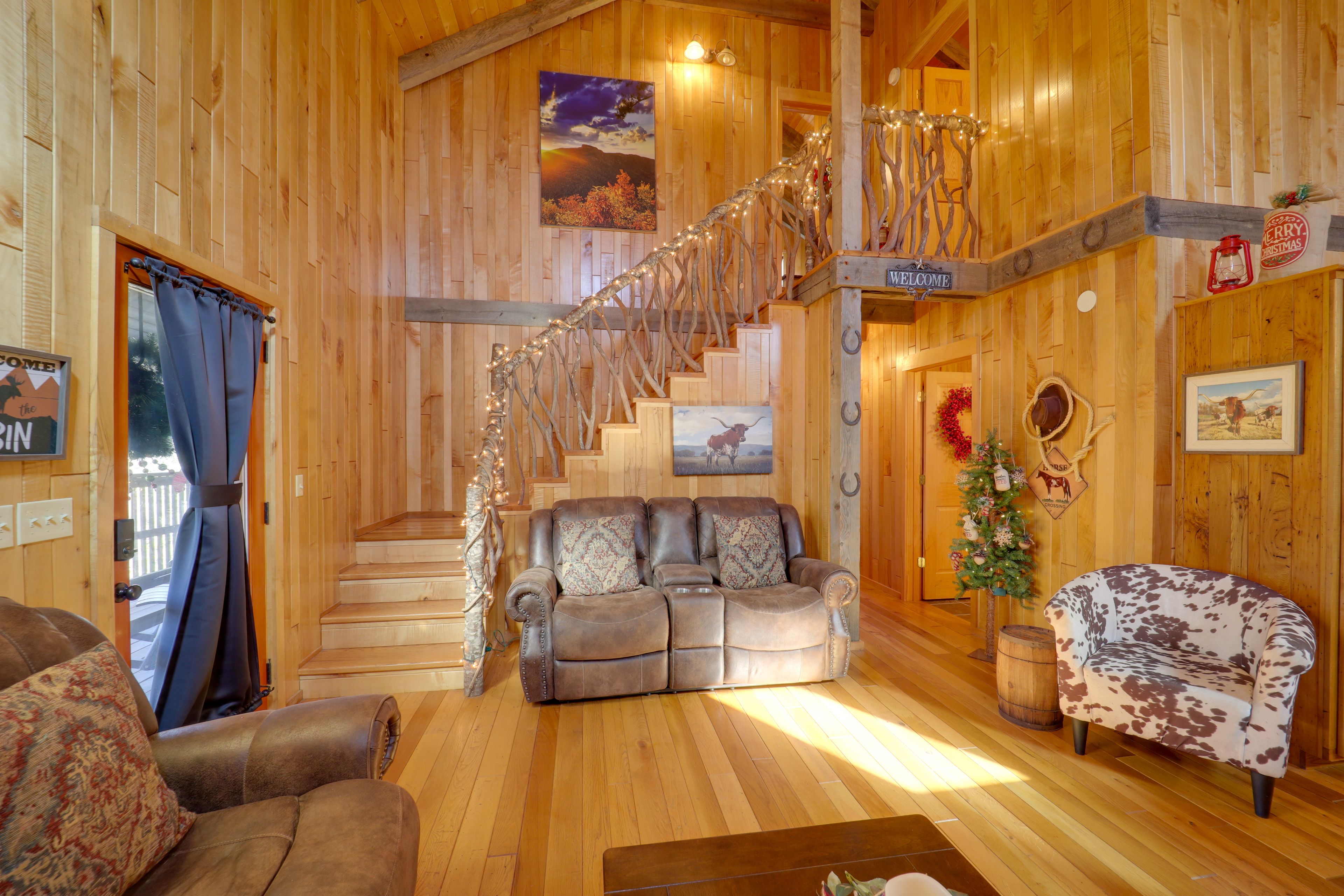 Linville Falls Vacation Rental | 3BR | 2BA | 2,100 Sq Ft | Stairs to Enter