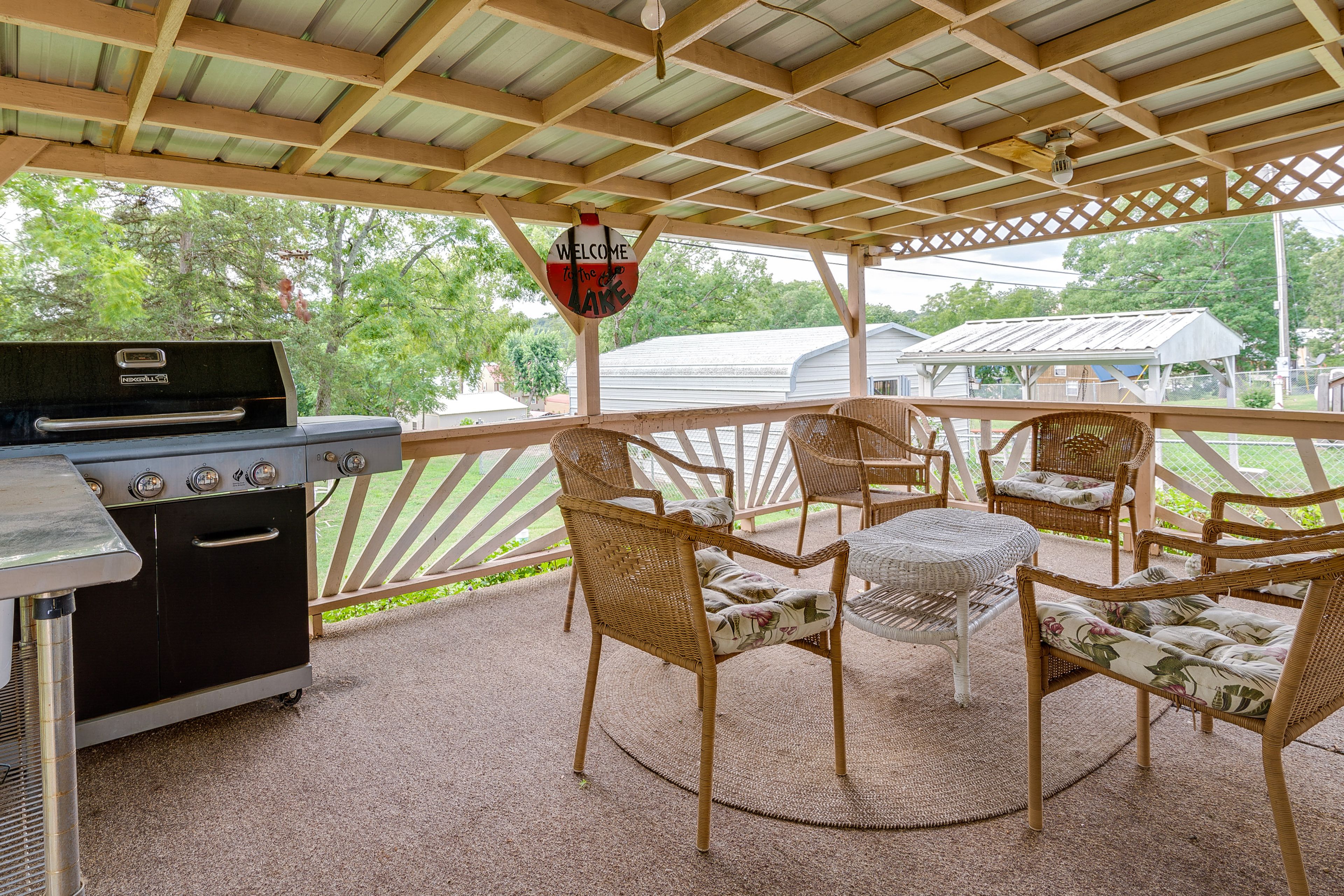 Covered Porch | Gas Grill | Seating