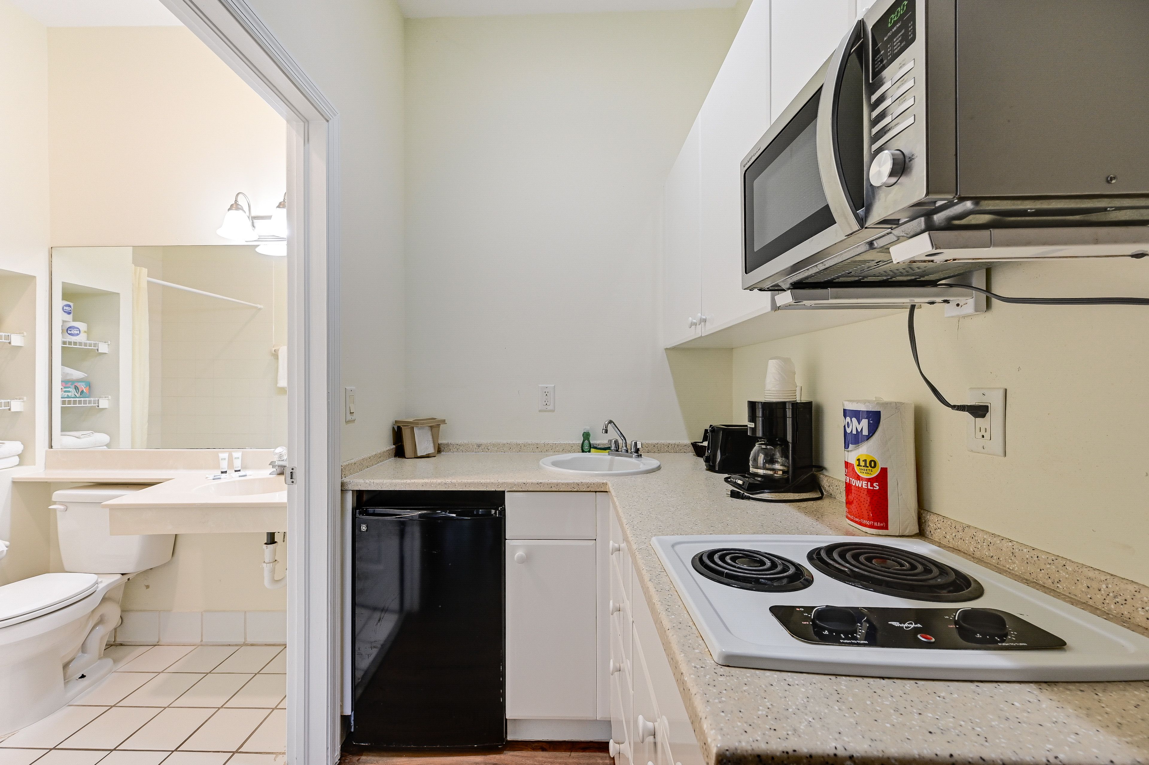 Kitchenette | Dishware & Flatware | Coffee | Trash Bags | Paper Towels