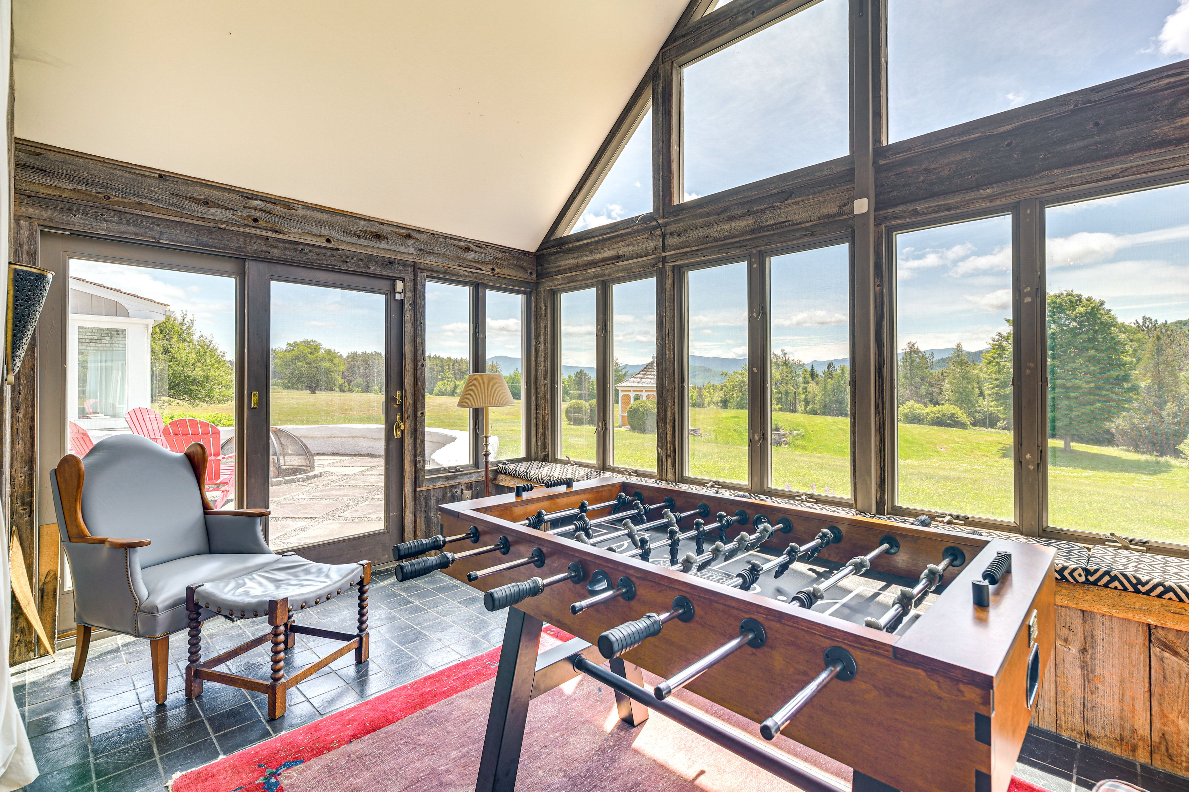 Den | 1st Floor | Foosball Table | Wood-Burning Fireplace | Workspace