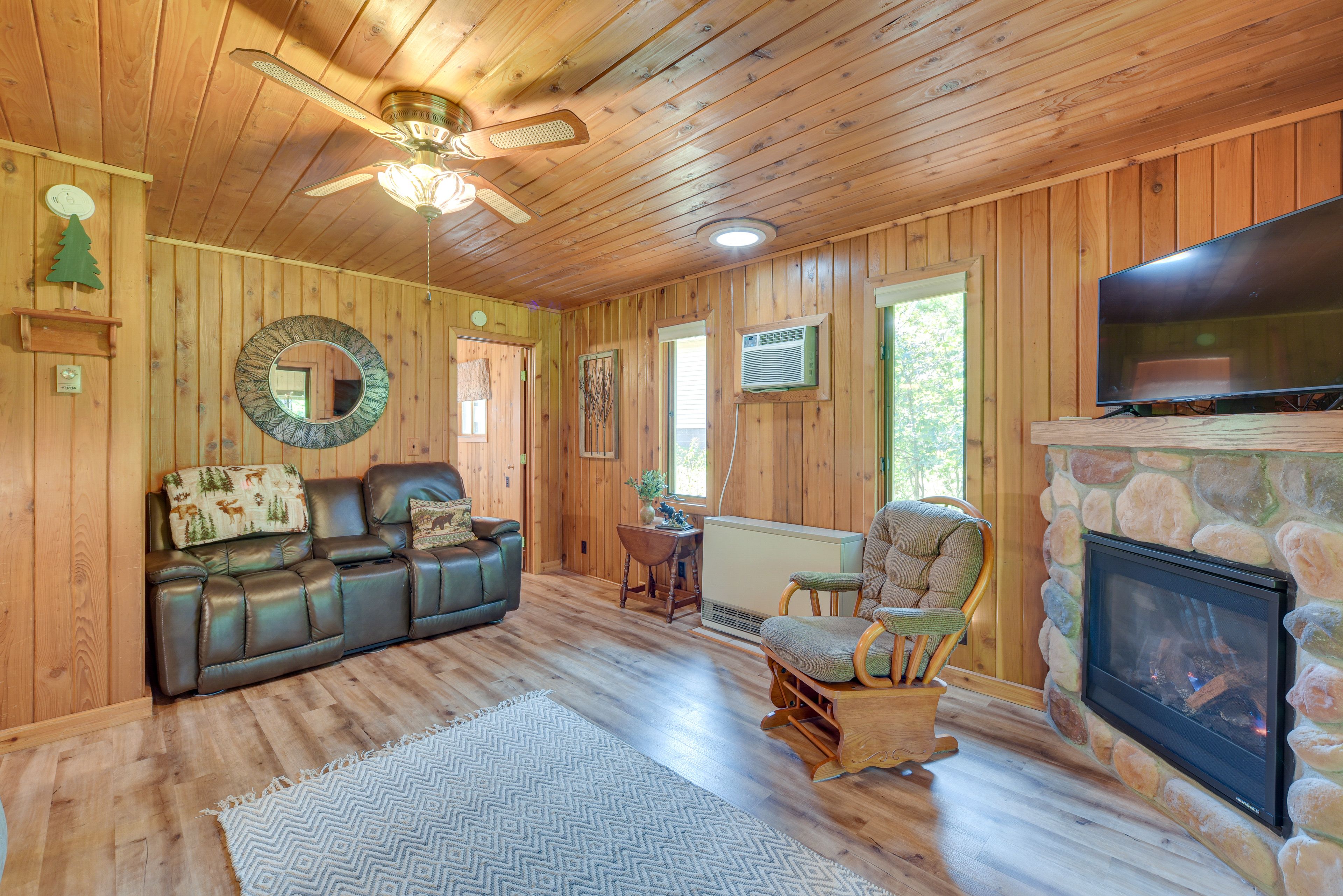 Living Room | Window A/C Units | Smart TV | Fireplace