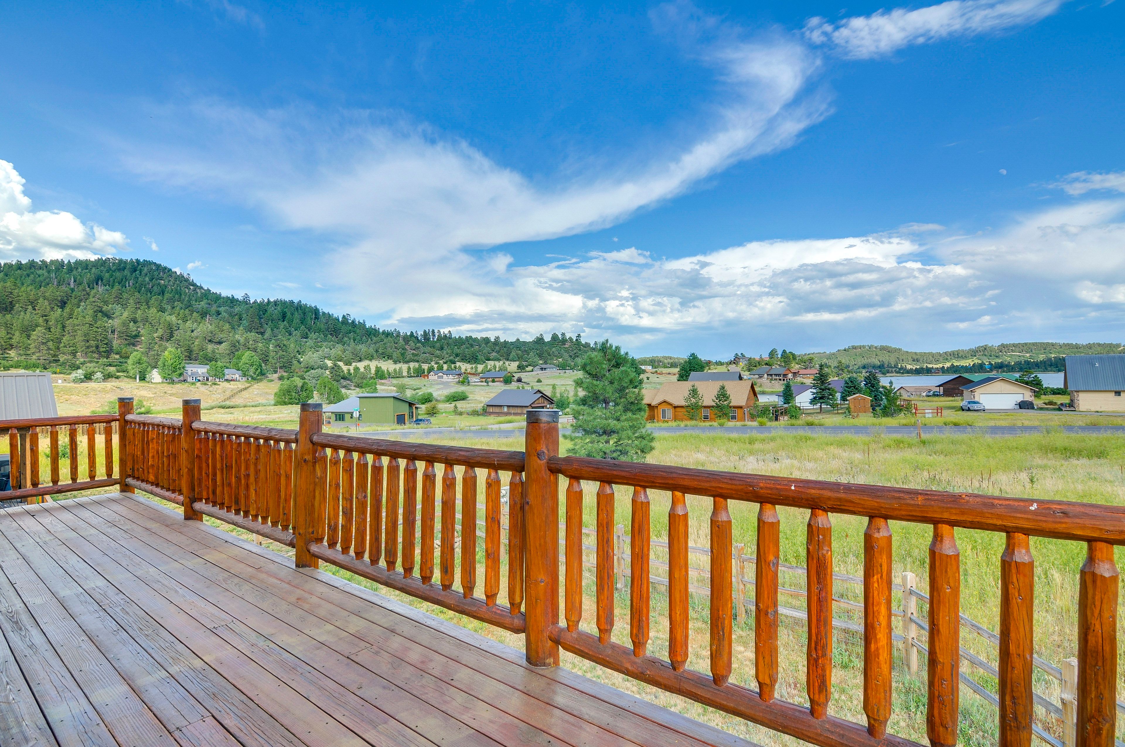 Deck | Gas Grill | Lake & Mountain Views