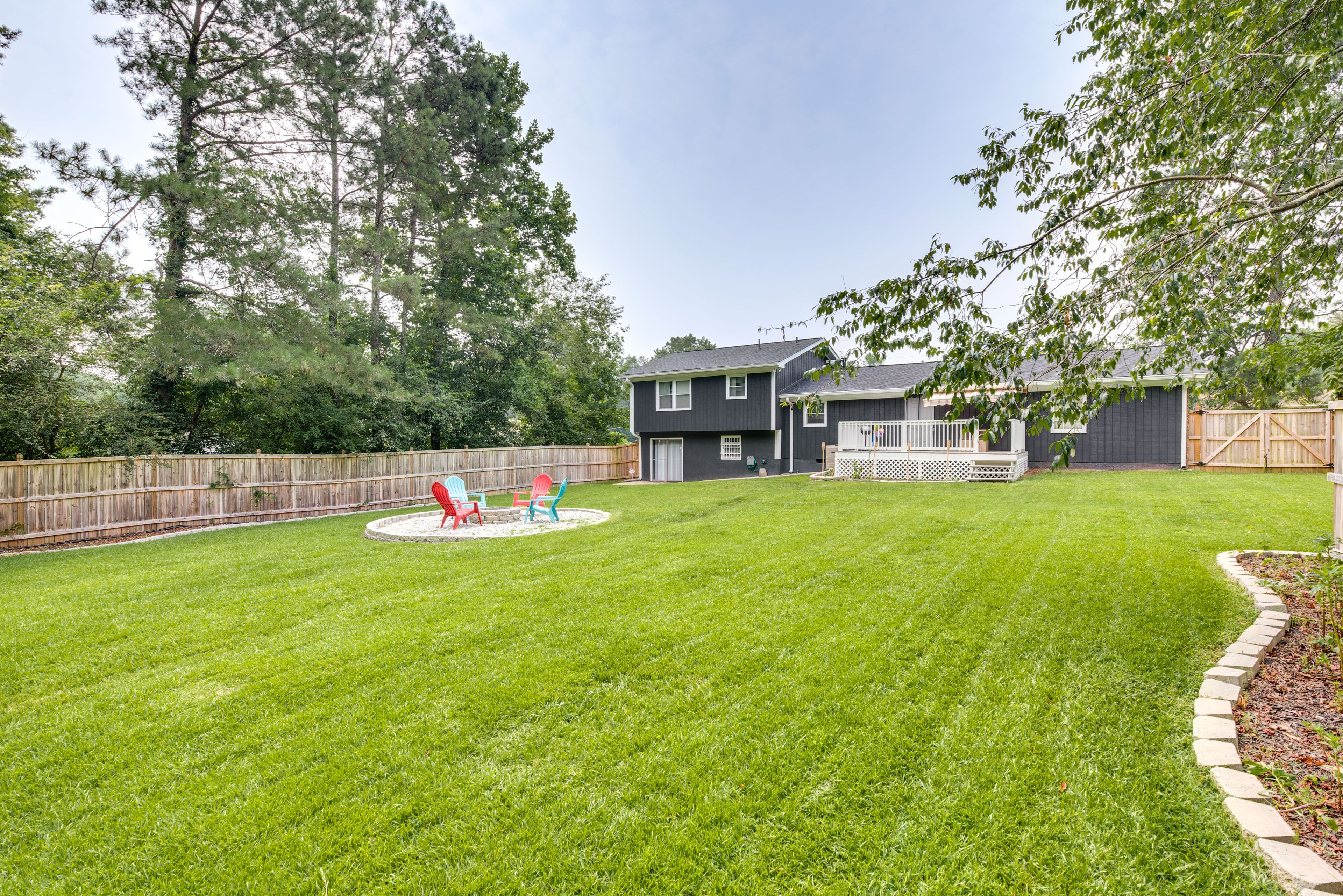 Fenced Backyard | Fire Pit Area