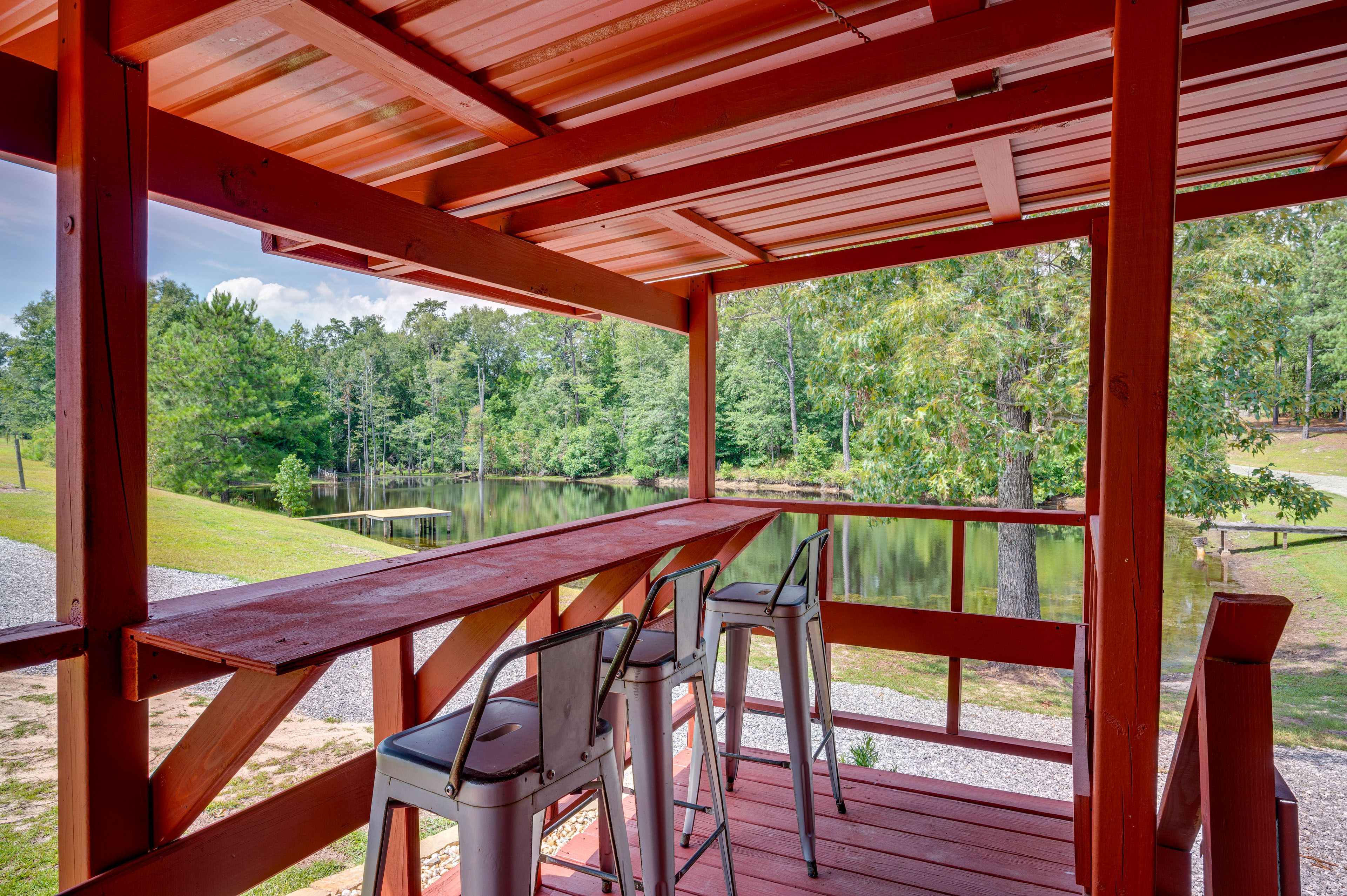 Private Deck | Outdoor Seating | Lake Views
