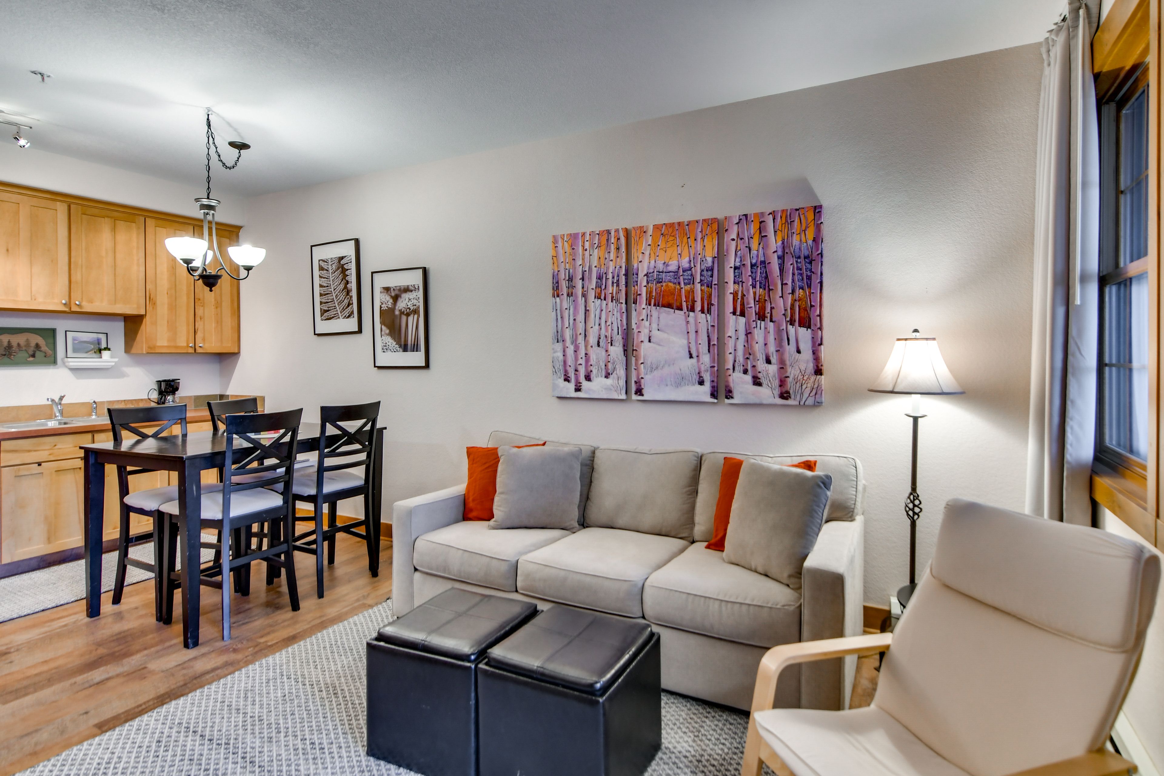 Granby Vacation Rental | 1BR | 1BA | Stairs Required | 635 Sq Ft