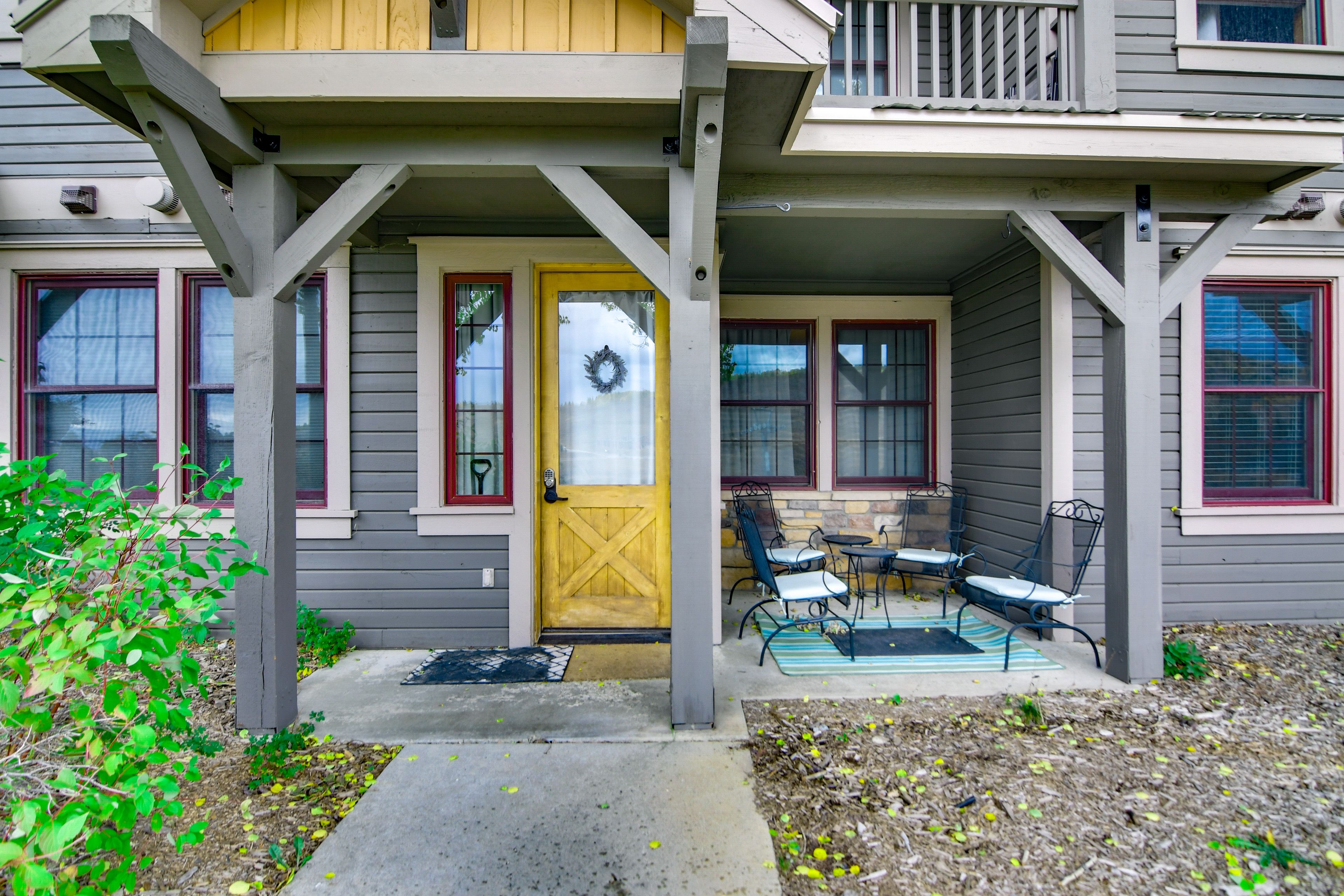 Property Entrance | Covered Patio w/ Dining Areas | Gas Grill