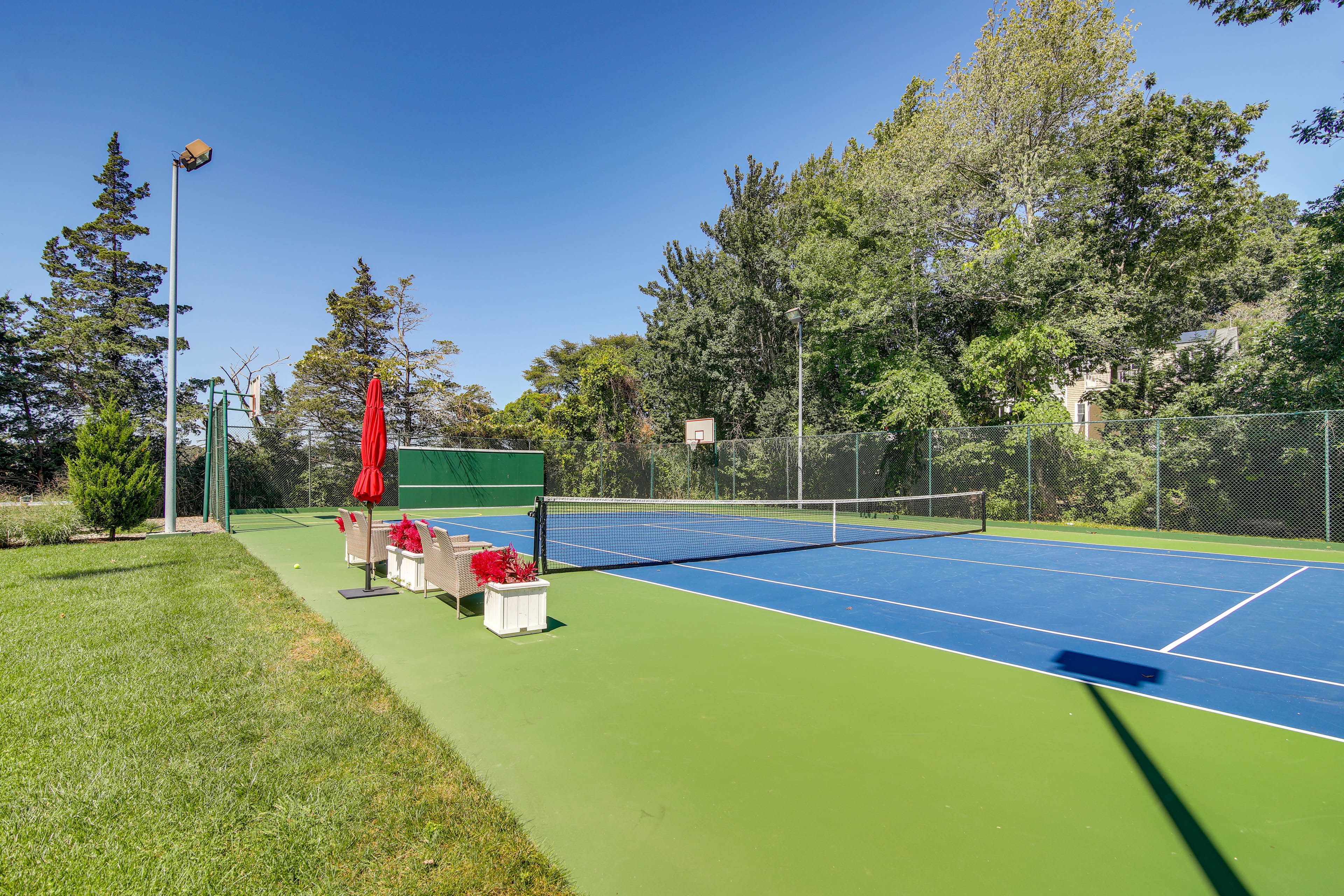 Shared Tennis & Basketball Courts