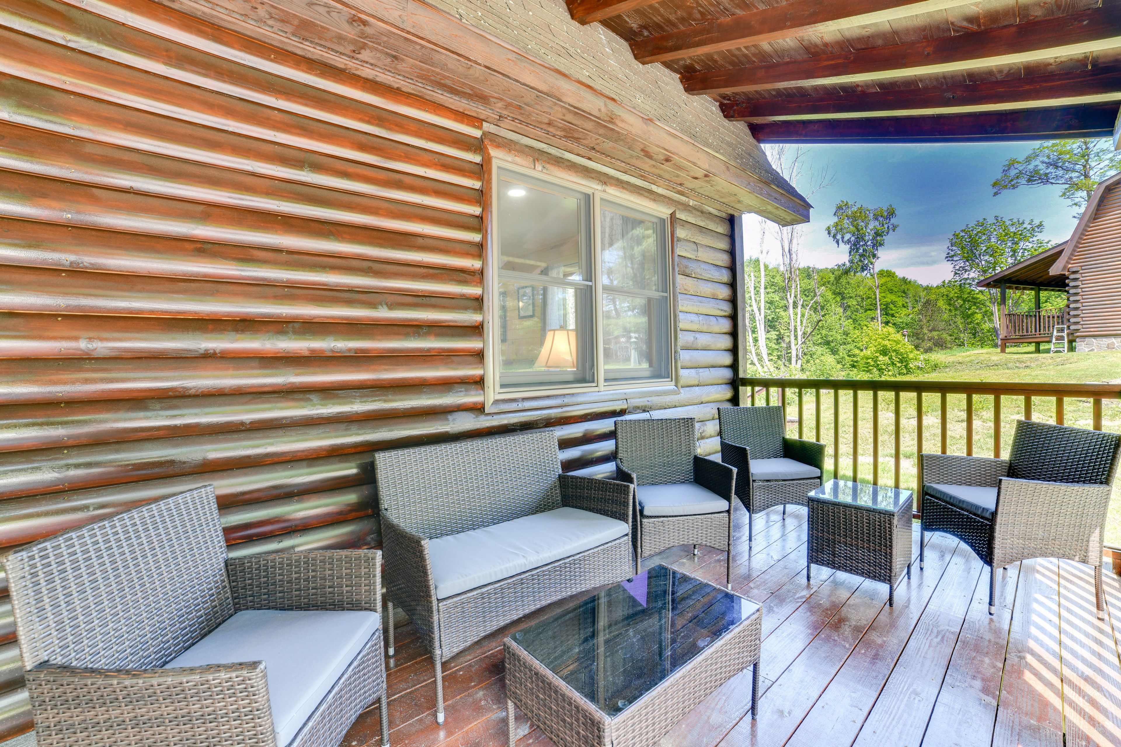Wraparound Deck | Patio Furniture & Dining Set | Gas Grill