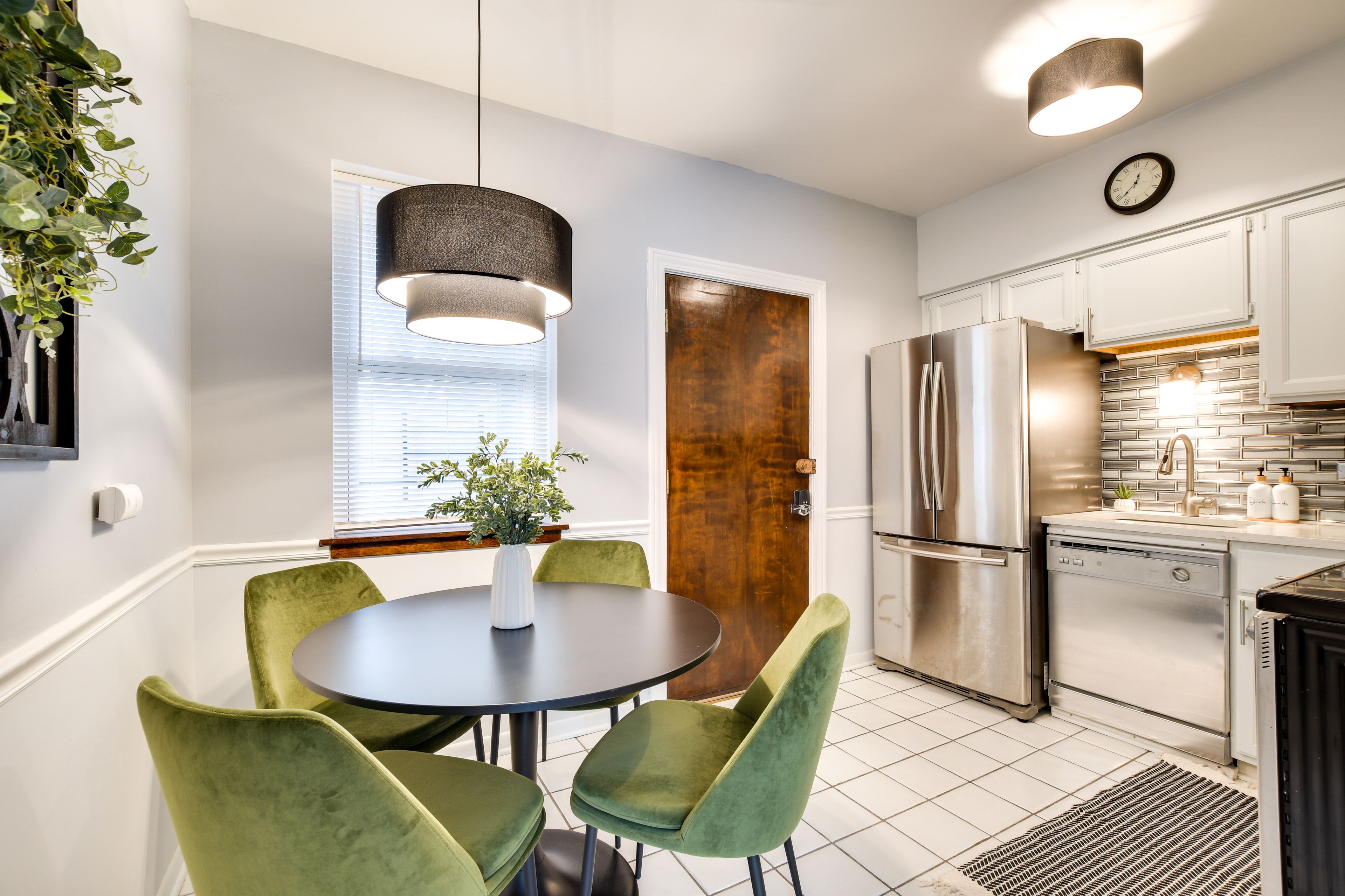 Kitchen | 2nd-Floor Unit | Private Deck | Community Coin Laundry