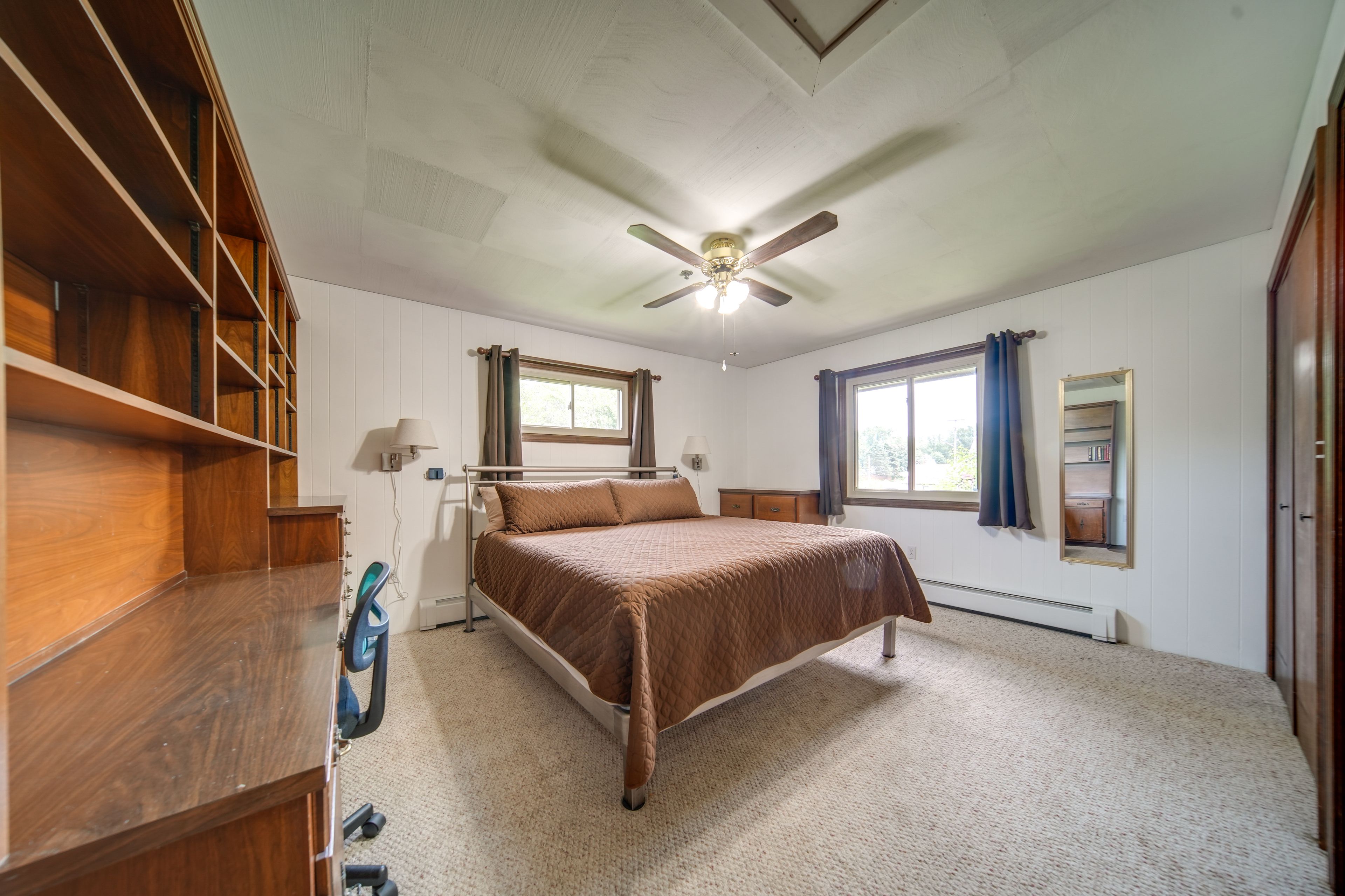 Bedroom 1 | California King Bed | Laptop-Friendly Workspace