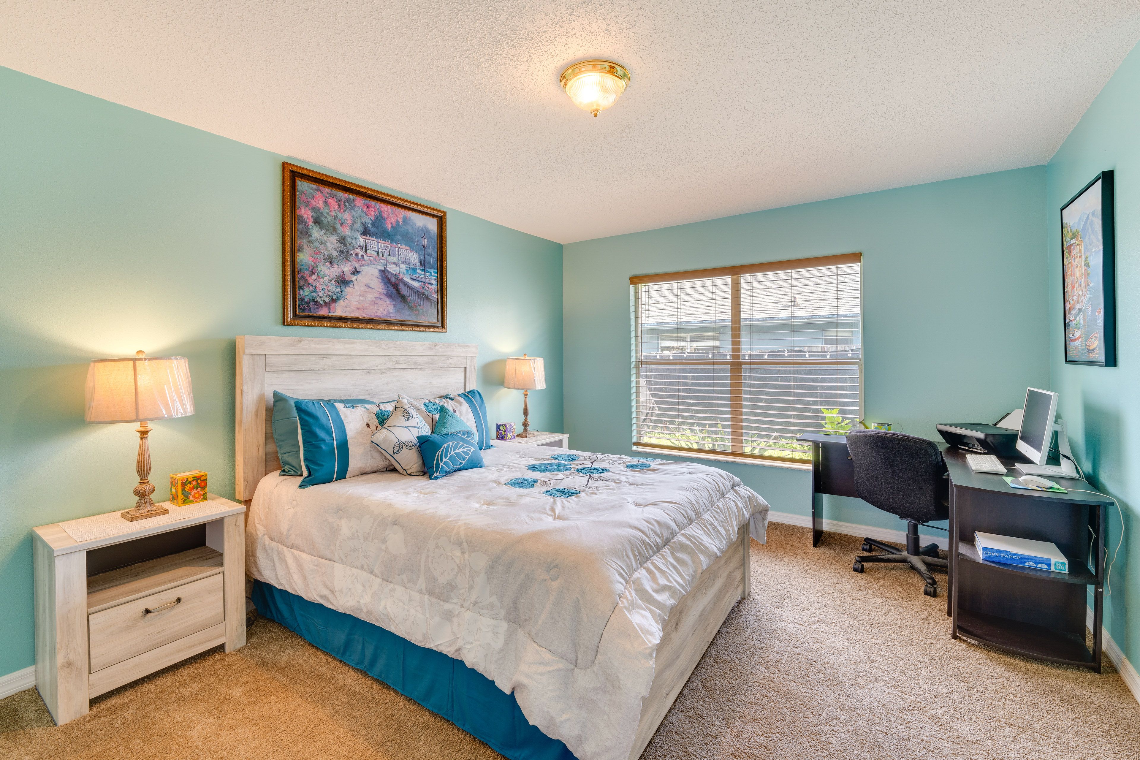 Bedroom 1 | Queen Bed | En-Suite Bathroom | Desk Space