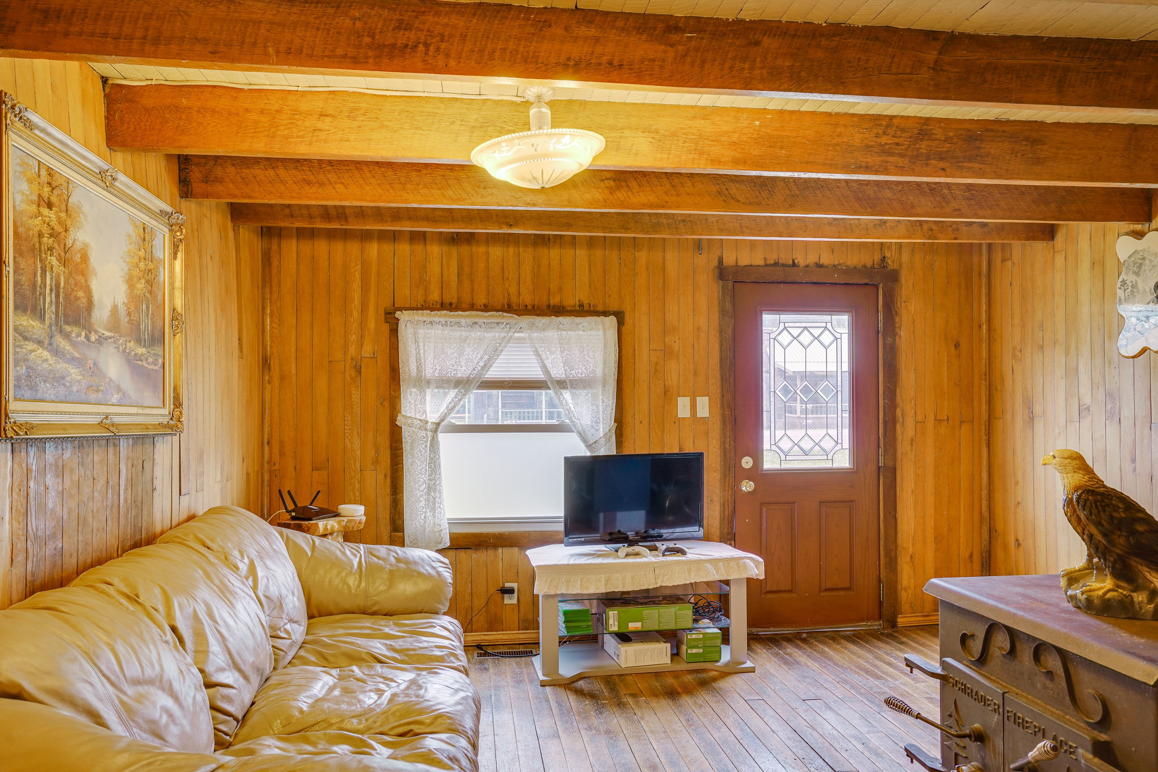 Living Room | 1st Floor | Flat-Screen TV | Xbox Console | Wood-Burning Stove