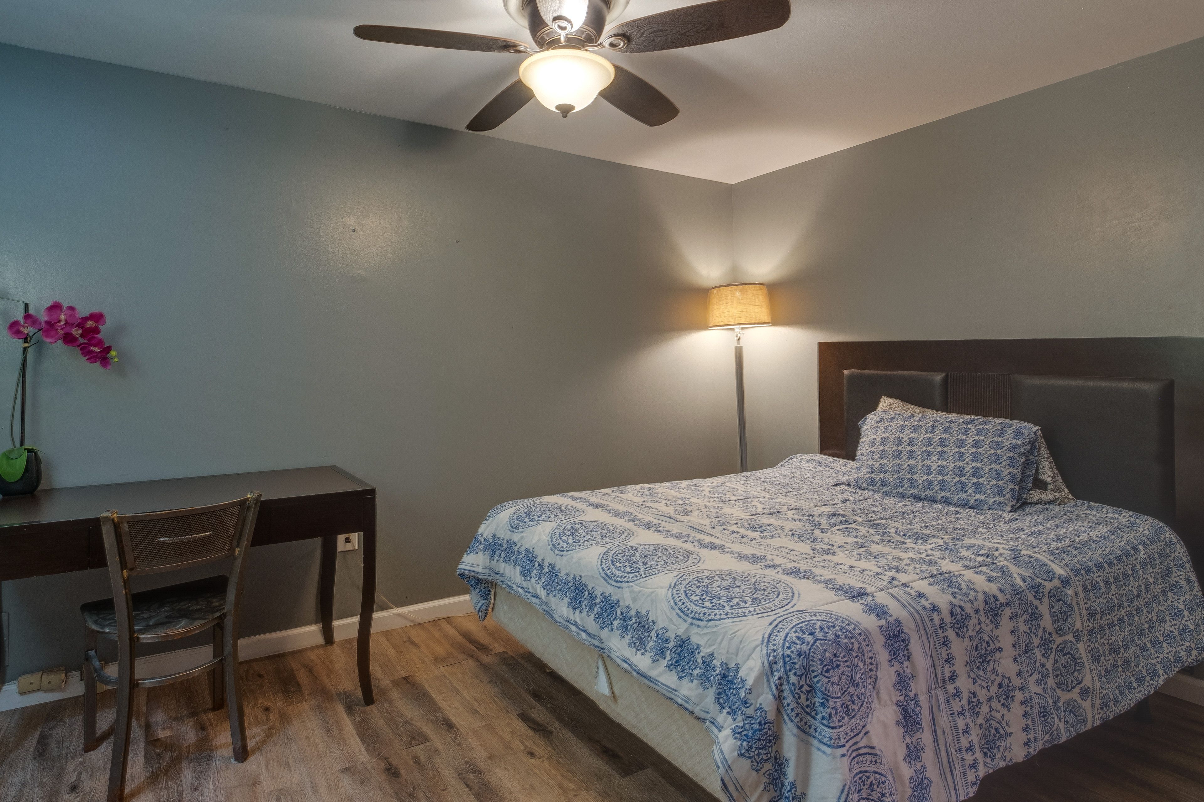 Bedroom 1 | King Bed | Linens Provided | Fireplace