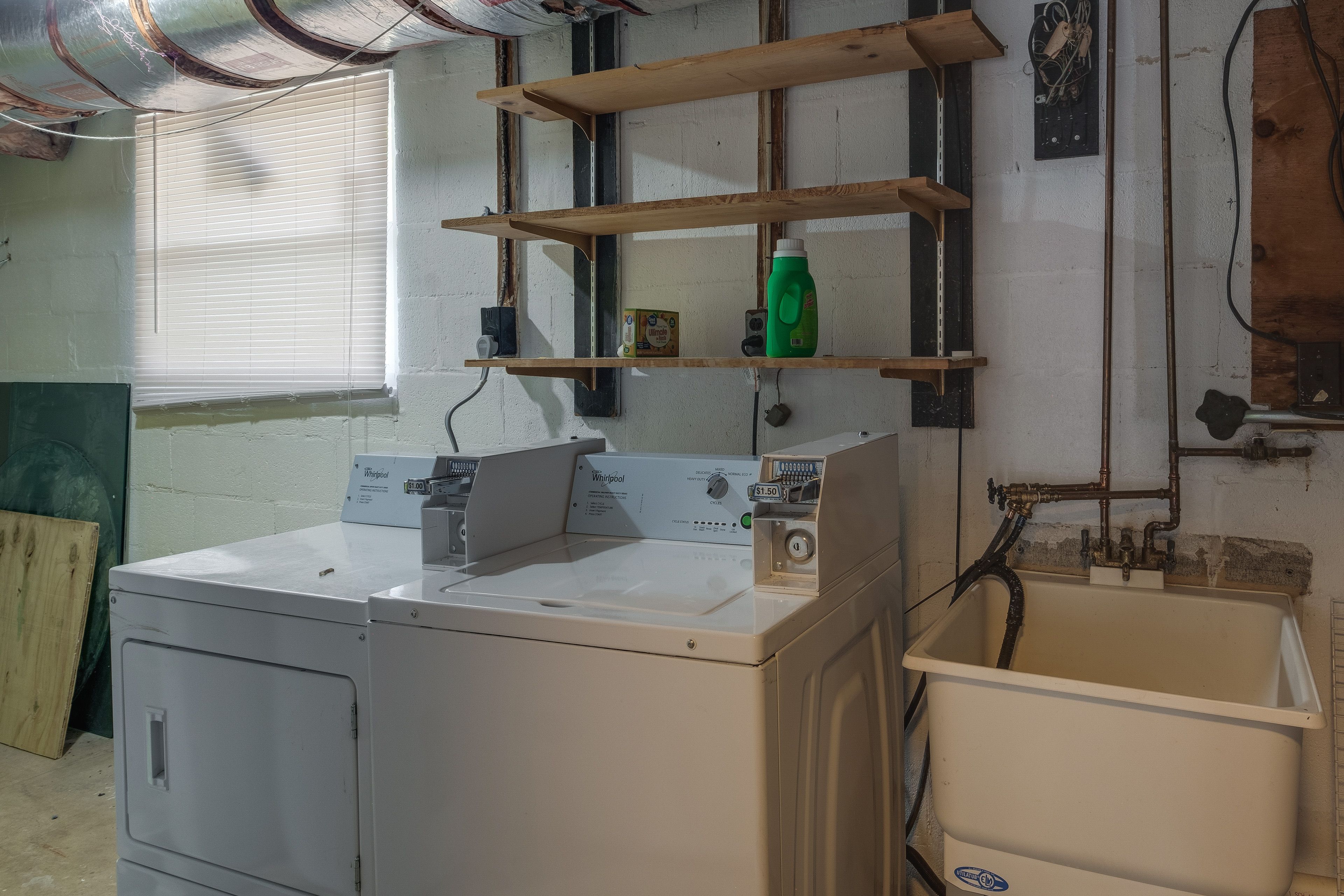 Coin-Op Washer + Dryer