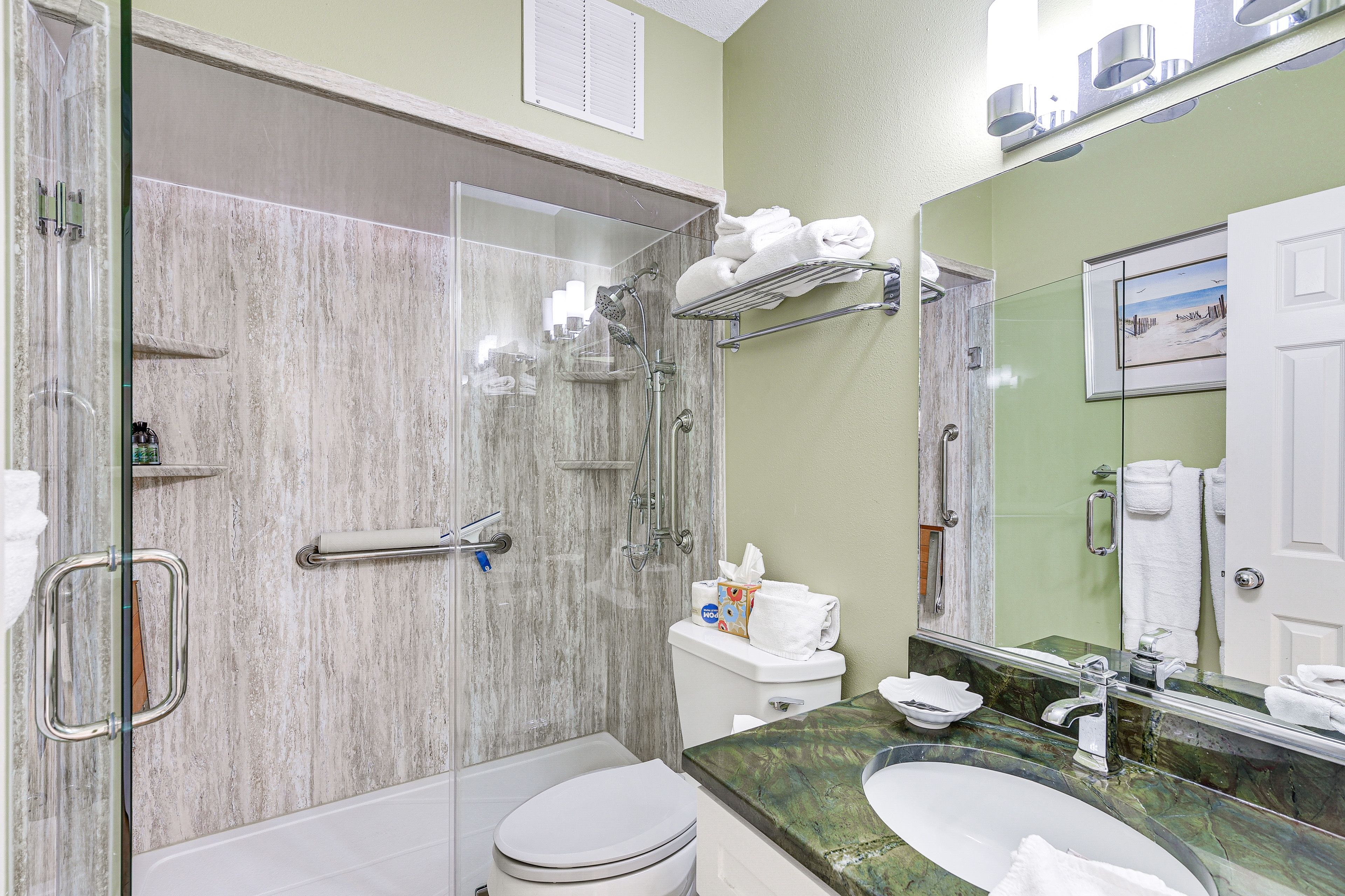 Full Bathroom | Hair Dryer | Iron & Board | Walk-In Shower