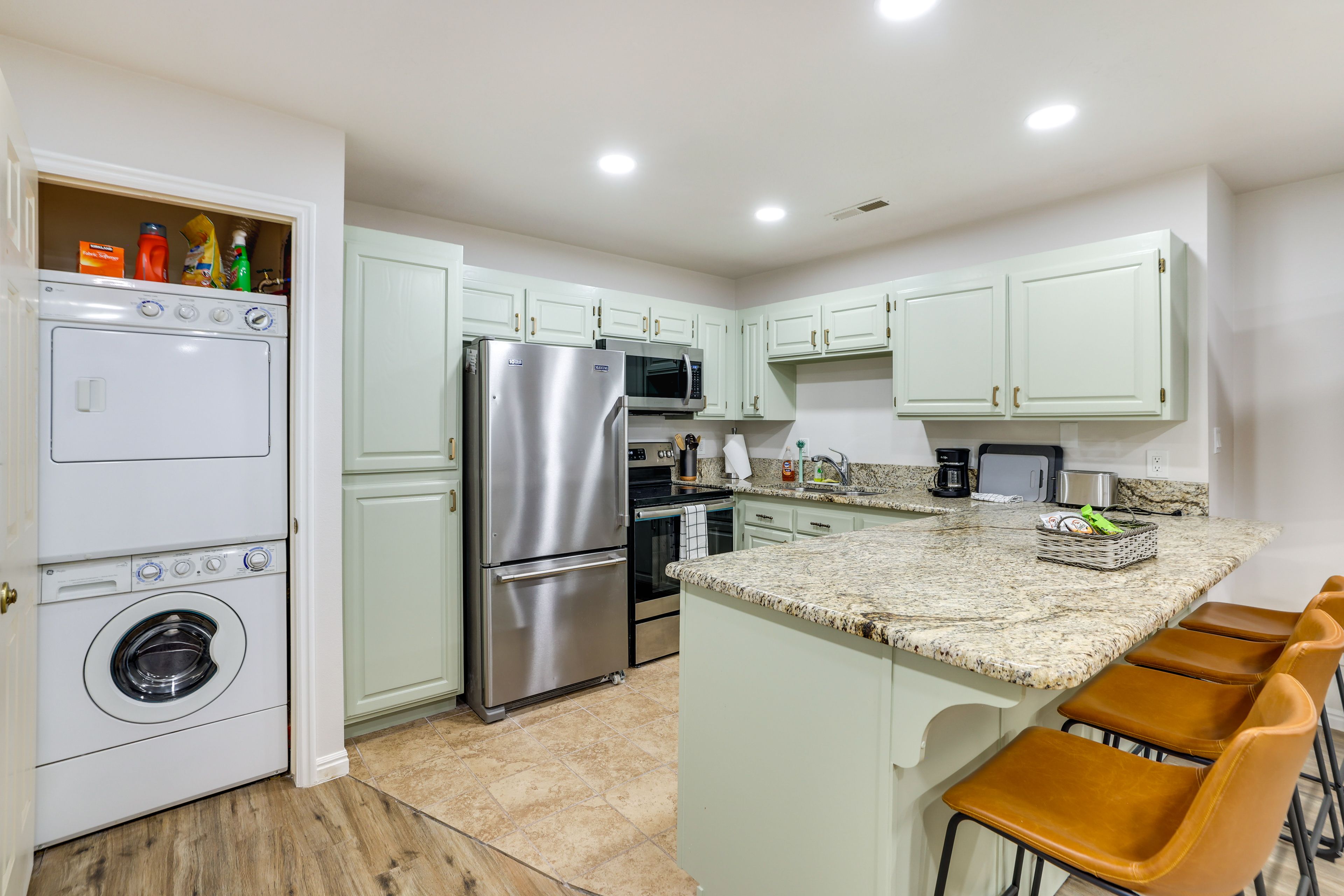 Kitchen | Equipped w/ Cooking Basics | In-Unit Laundry